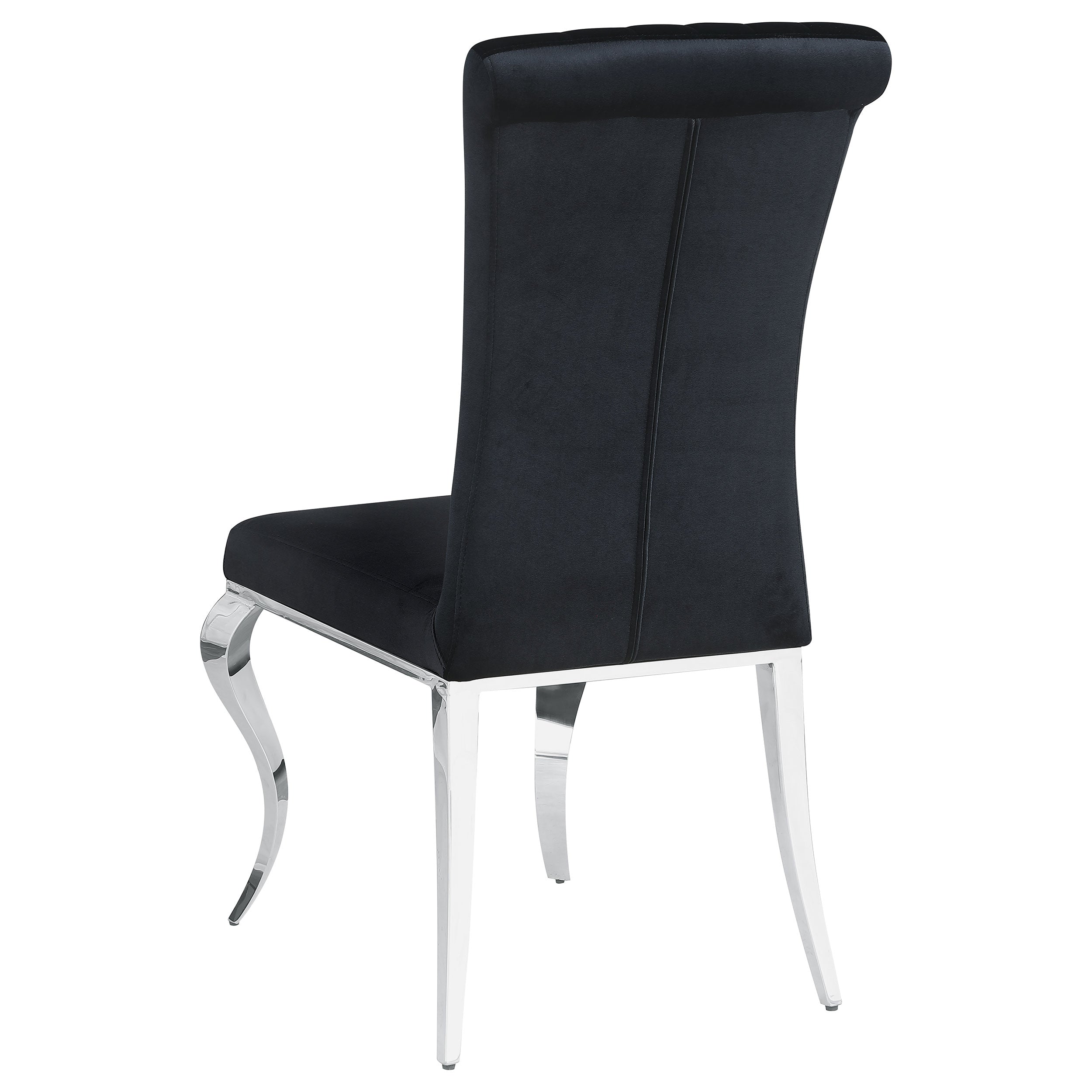 Betty Velvet Upholstered Dining Side Chair Black (Set of 4) — view 7