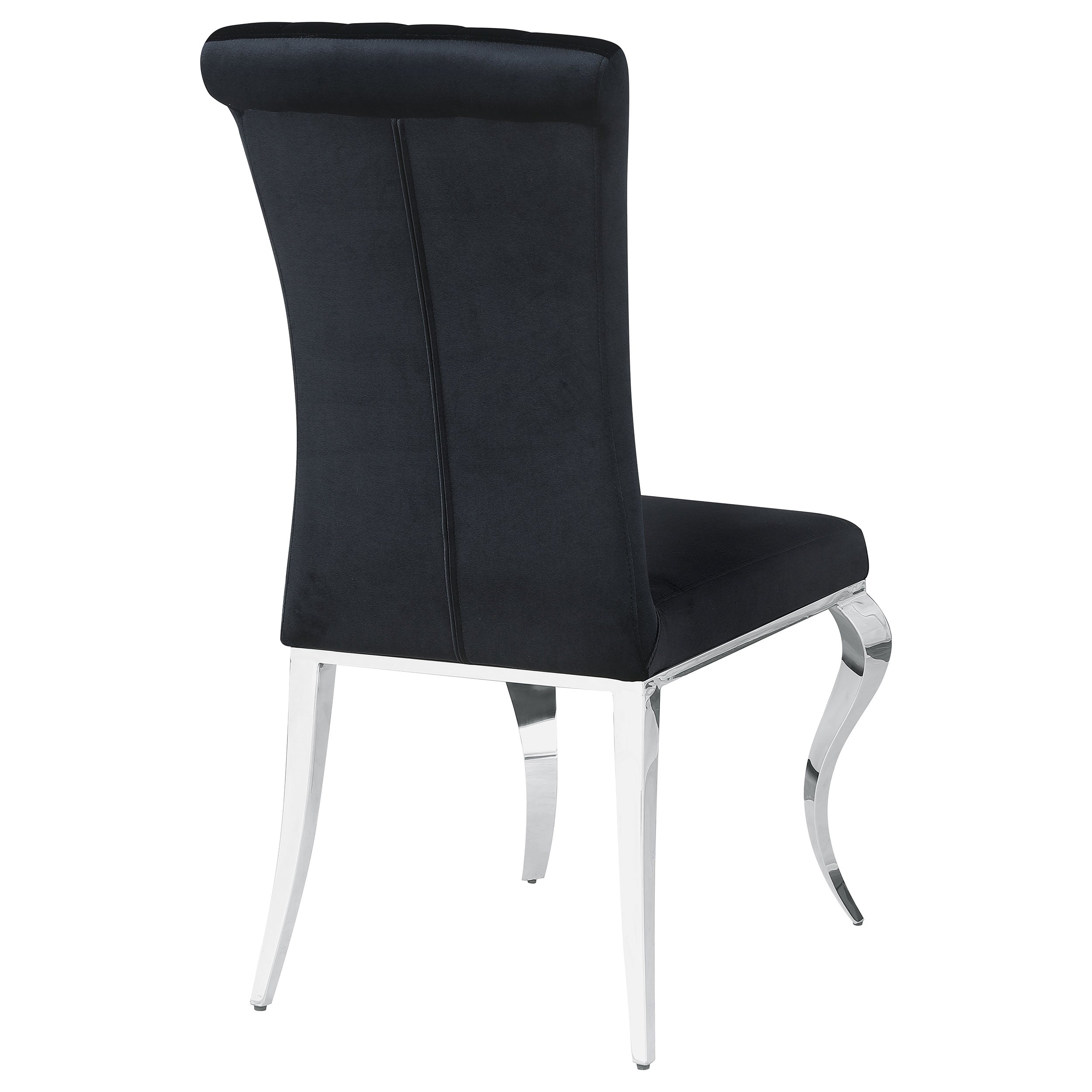 Betty Velvet Upholstered Dining Side Chair Black (Set of 4) — view 8