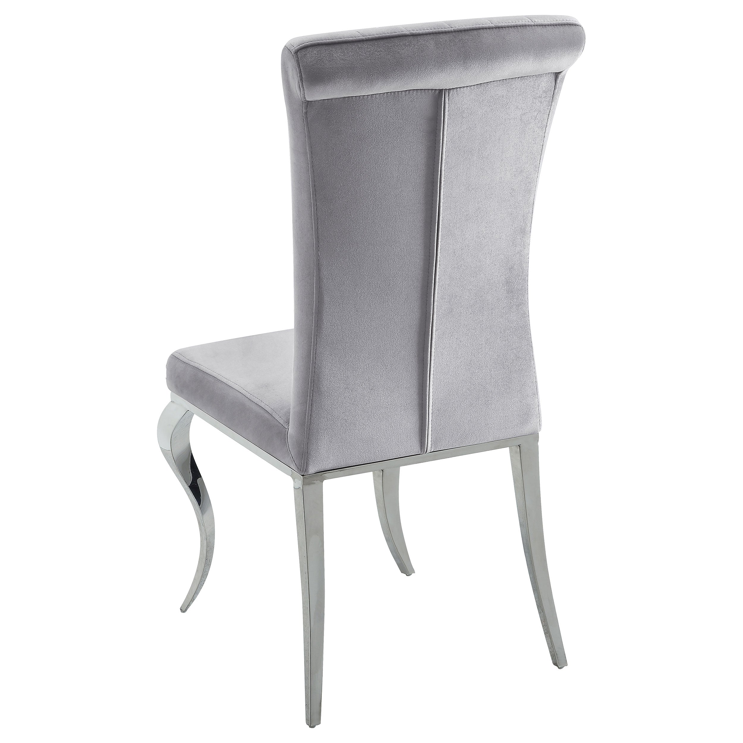 Betty Velvet Upholstered Dining Side Chair Grey (Set of 4) — view 4