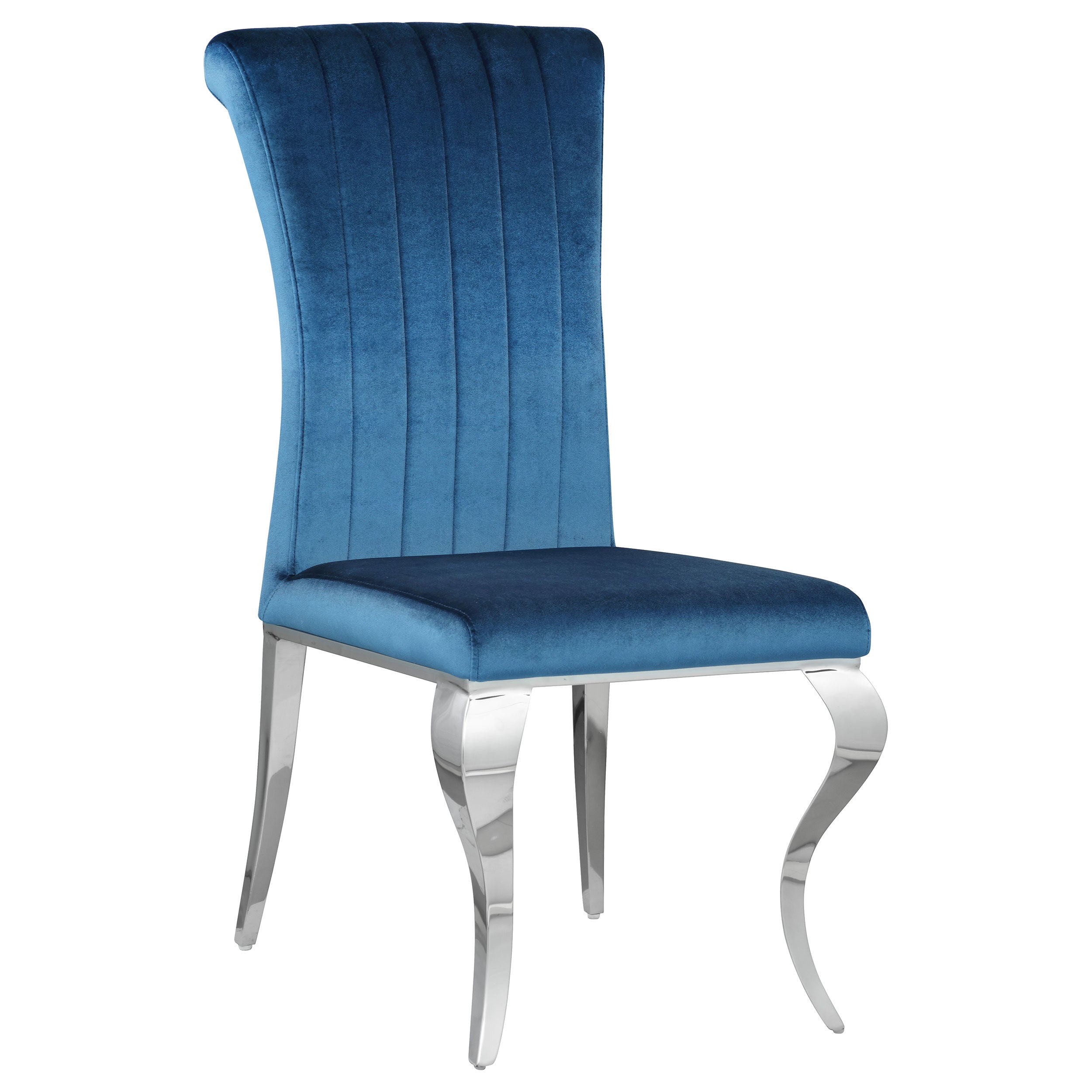 Betty Velvet Upholstered Dining Side Chair Blue (Set of 4) — view 3