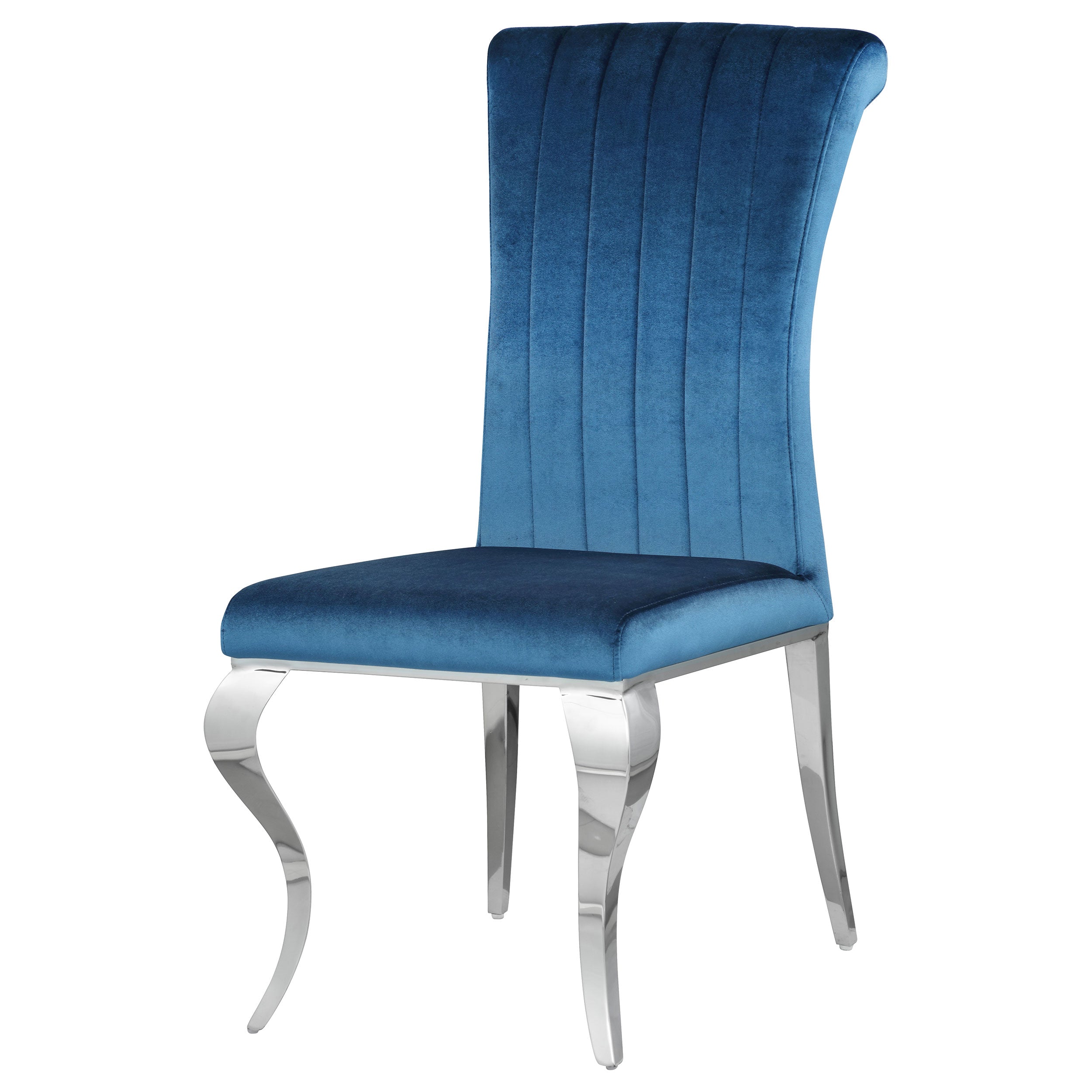 Betty Velvet Upholstered Dining Side Chair Blue (Set of 4) — view 5