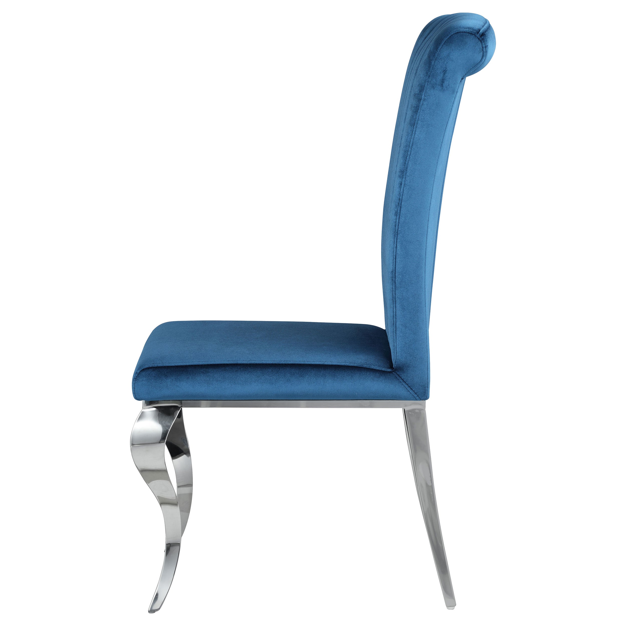 Betty Velvet Upholstered Dining Side Chair Blue (Set of 4) — view 6