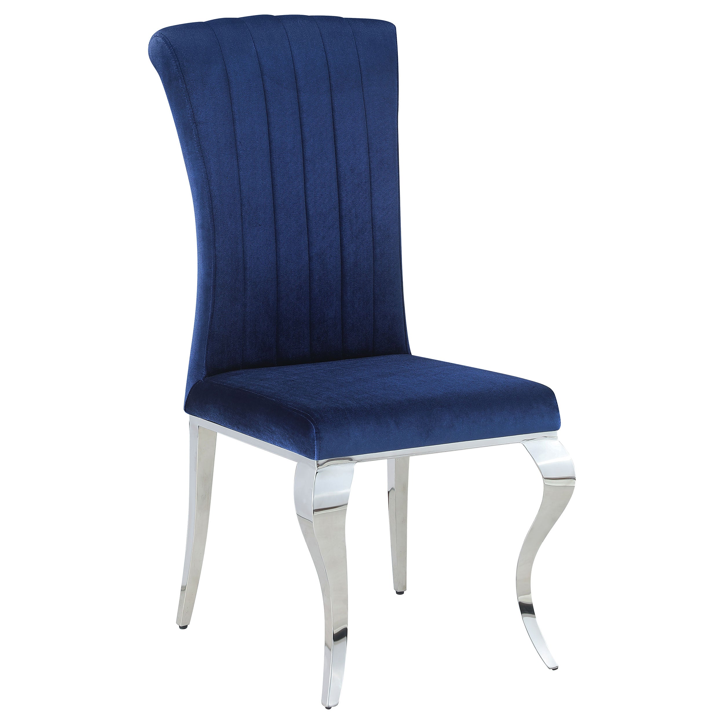 Betty Velvet Upholstered Dining Chair Ink Blue (Set of 4) — view 3
