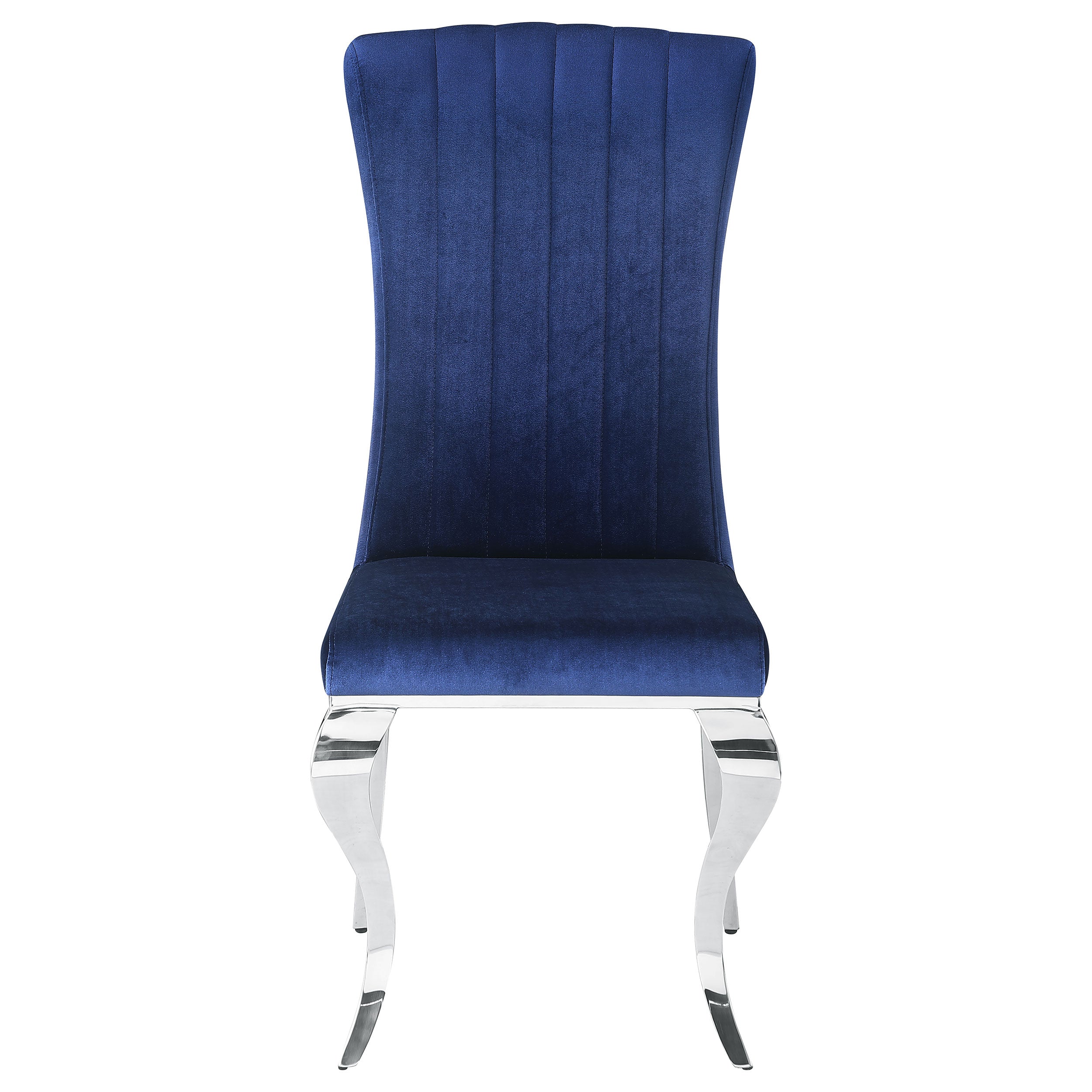 Betty Velvet Upholstered Dining Chair Ink Blue (Set of 4) — view 4