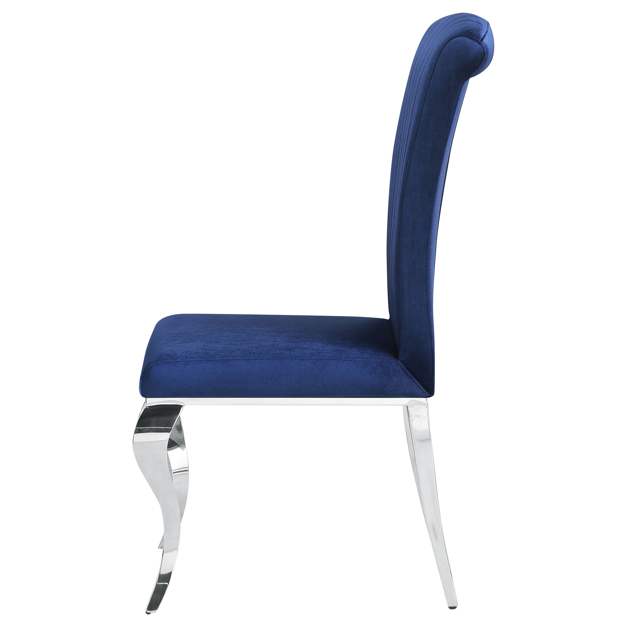 Betty Velvet Upholstered Dining Chair Ink Blue (Set of 4) — view 6