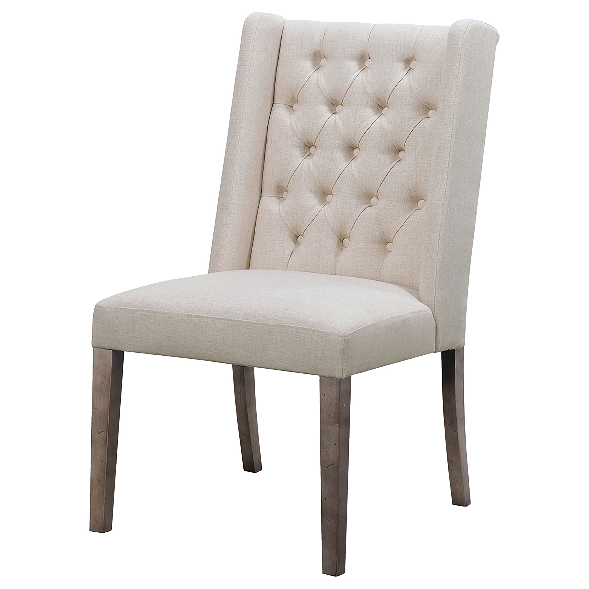 Bexley Fabric Upholstered Dining Side Chair Beige (Set of 2) — view 5