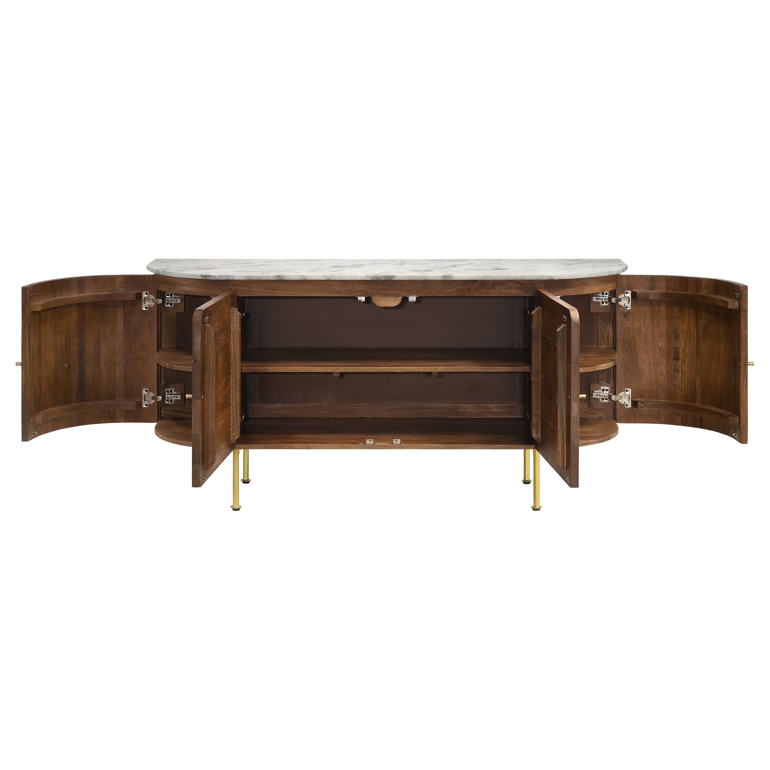 Ortega 4-door Marble Top Sideboard Buffet Cabinet Natural — view 5
