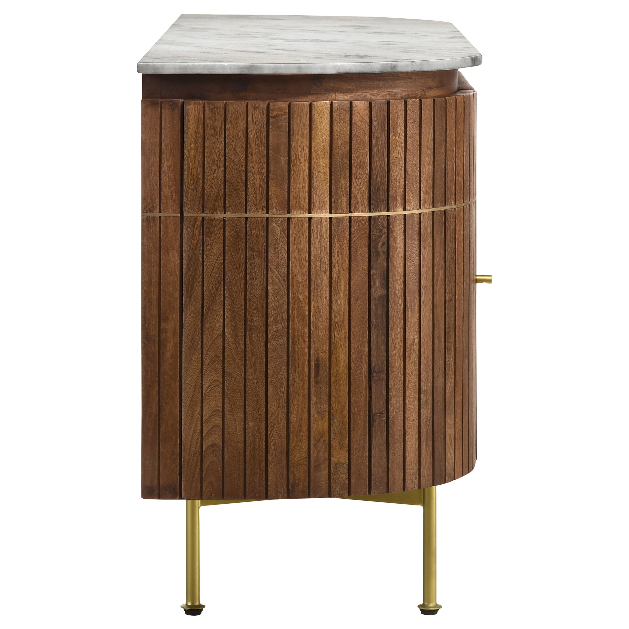Ortega 4-door Marble Top Sideboard Buffet Cabinet Natural — view 10