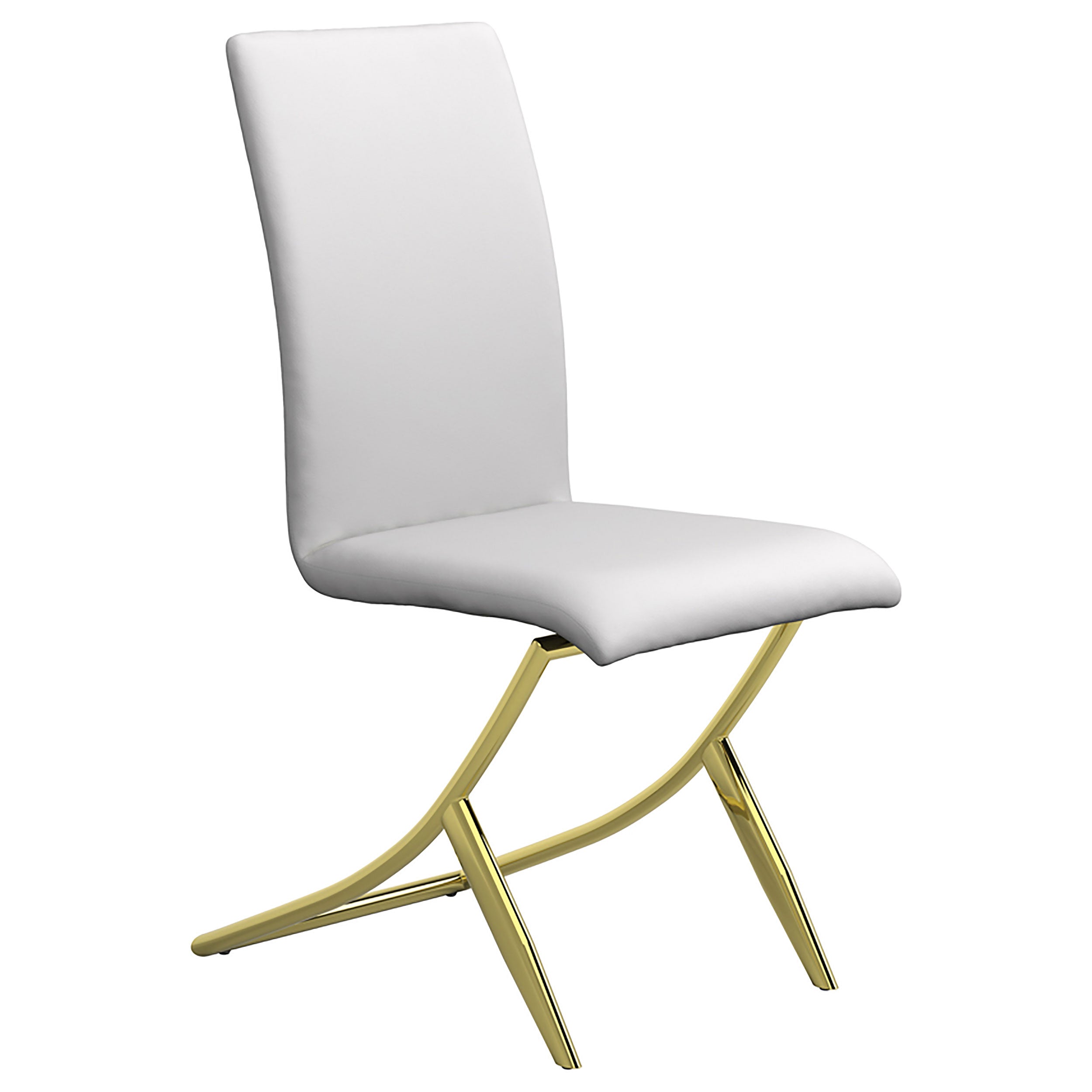 Carmelia Upholstered Dining Side Chair White (Set of 4) — view 3