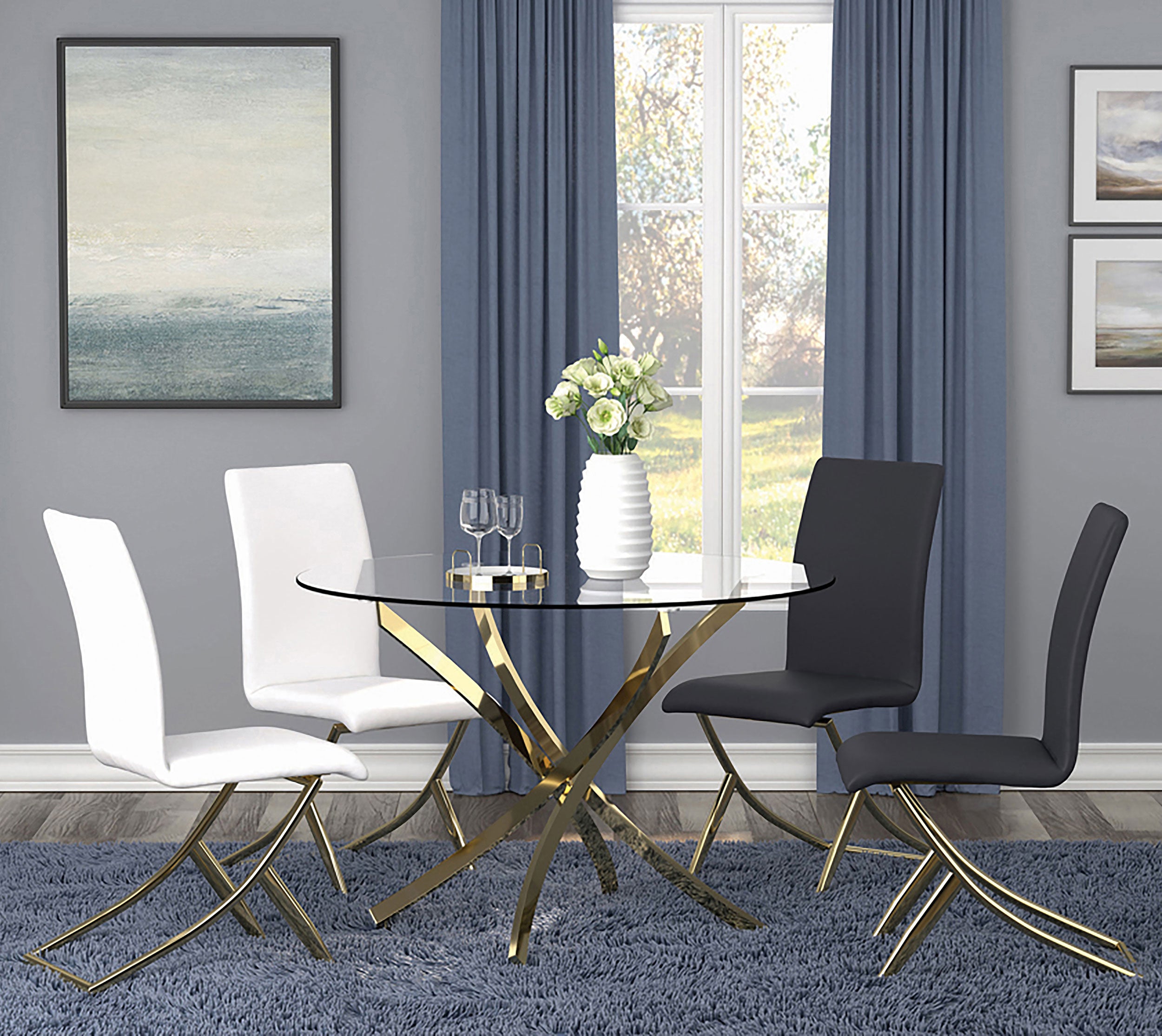 Carmelia Upholstered Dining Side Chair White (Set of 4) — view 16