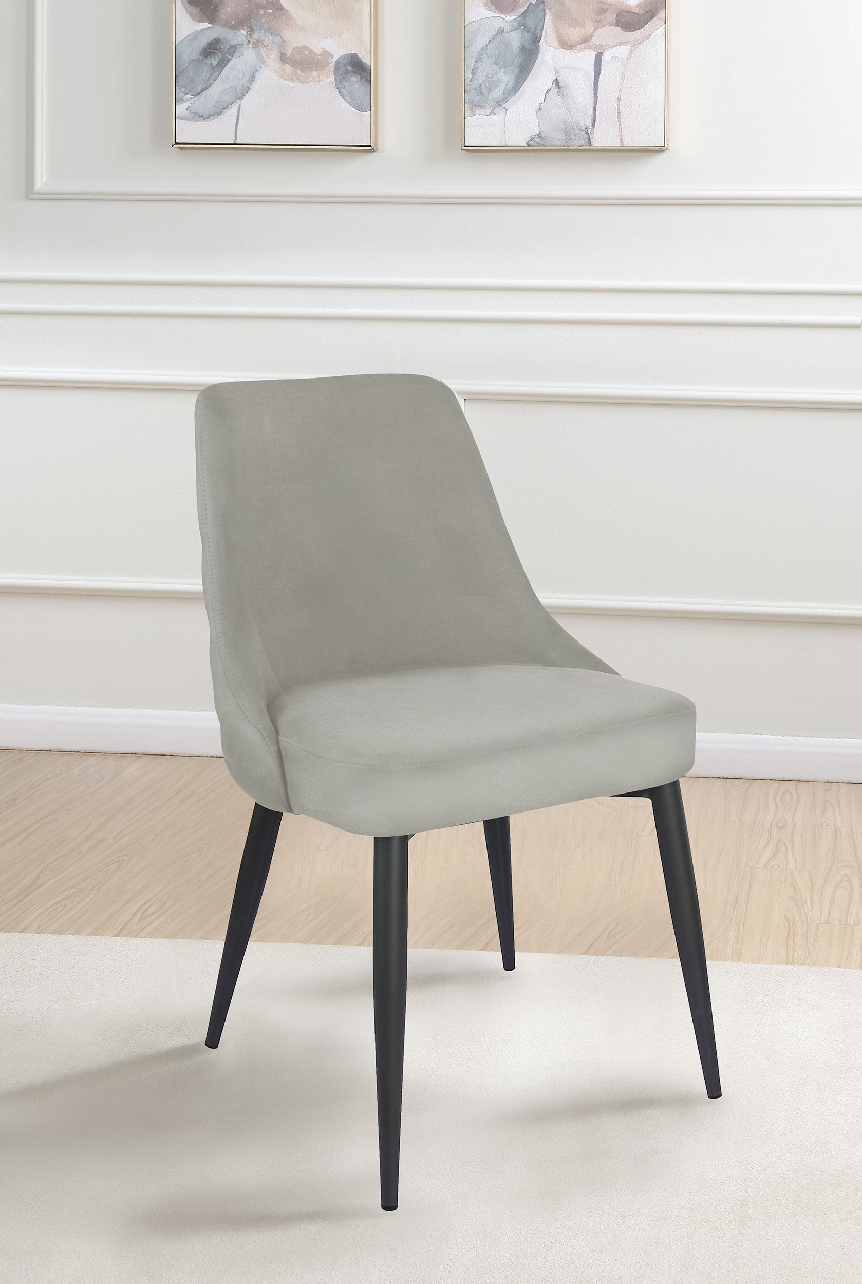 Cosmo Upholstered Dining Side Chair Light Grey (Set of 2) — view 2