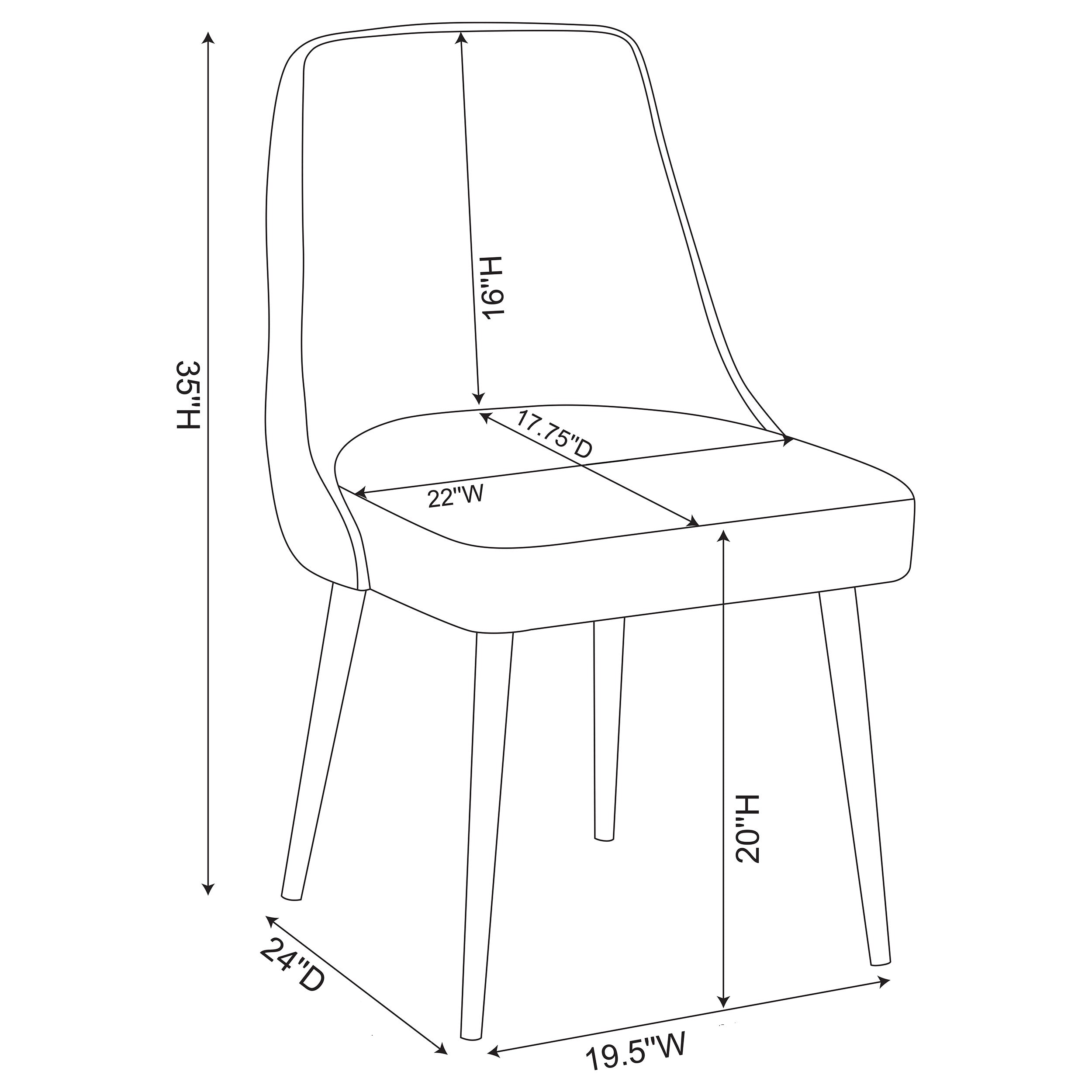 Cosmo Upholstered Dining Side Chair Light Grey (Set of 2) — view 12