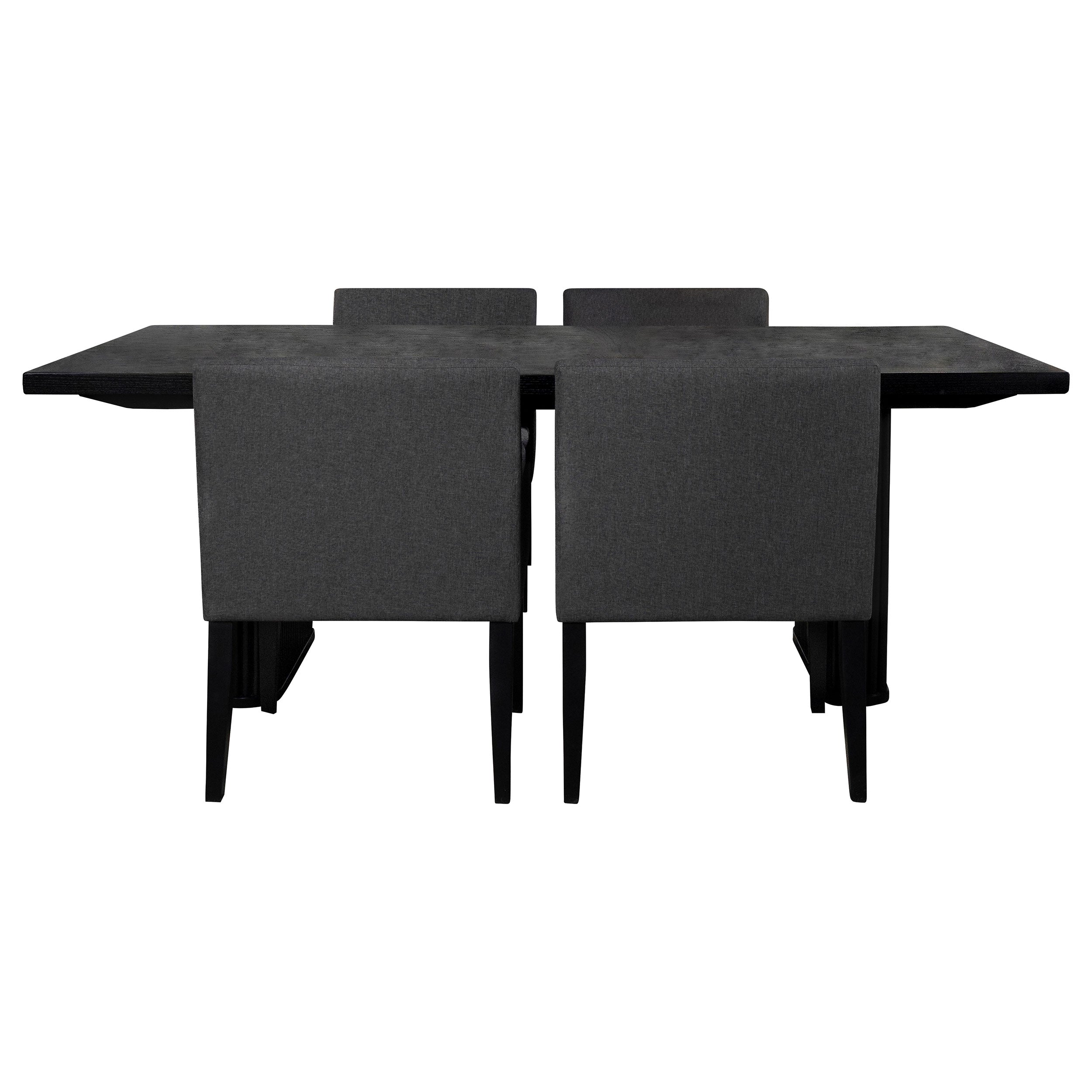 Catherine 5-piece Rectangular Dining Table Set Black — view 2