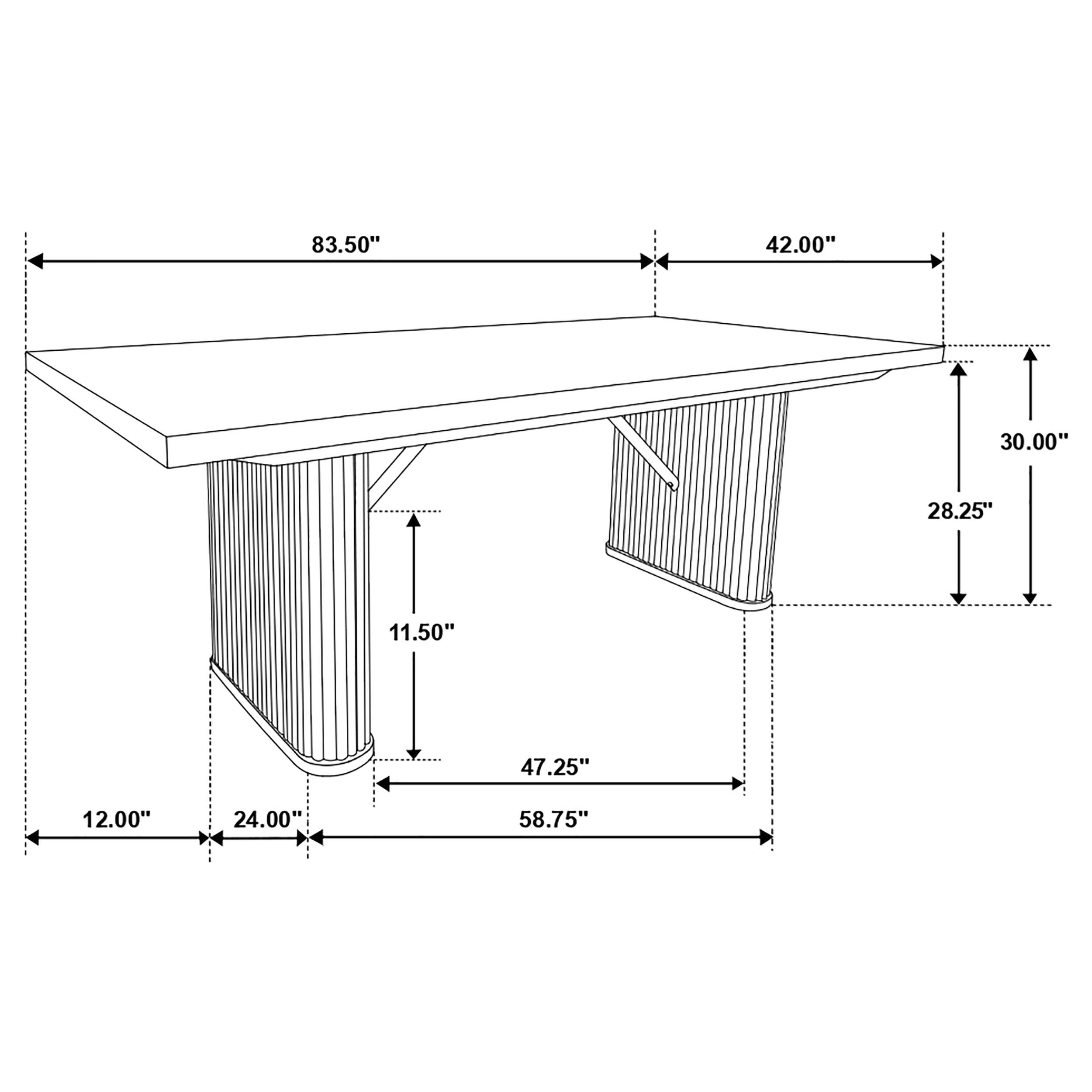Catherine 5-piece Rectangular Dining Table Set Black — view 12