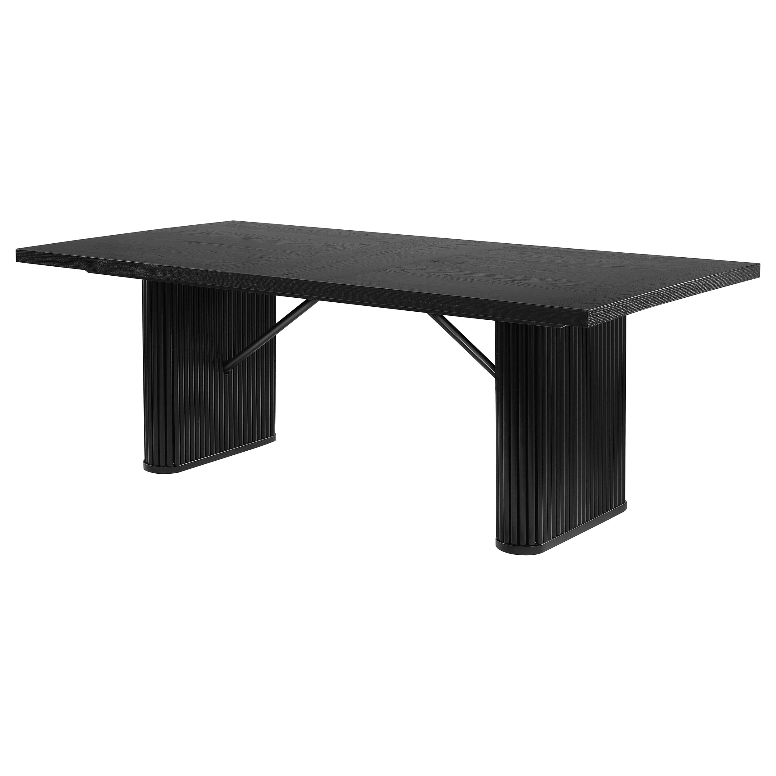 Catherine Rectangular 84-inch Wood Dining Table Black — view 4