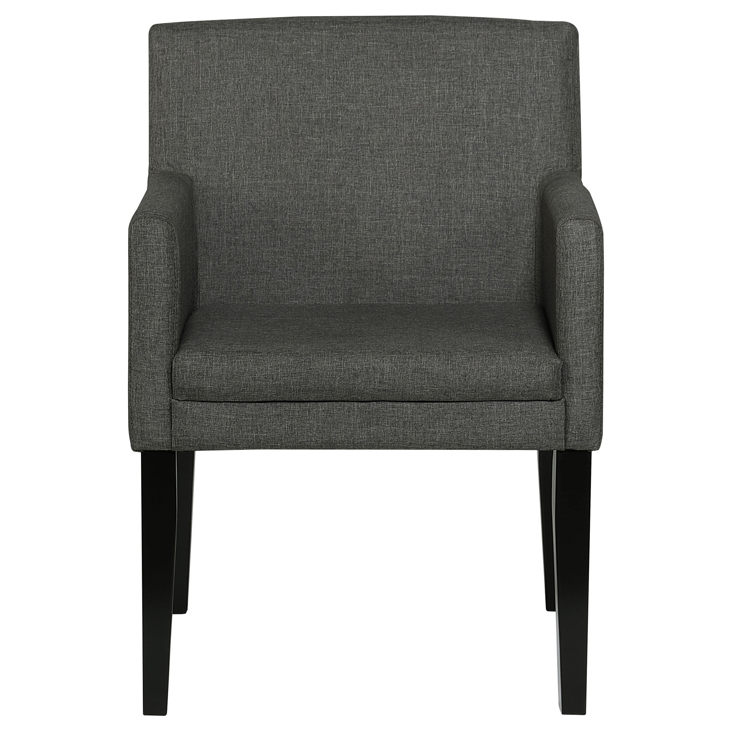 Catherine Upholstered Dining Arm Chair Grey (Set of 2) — view 4