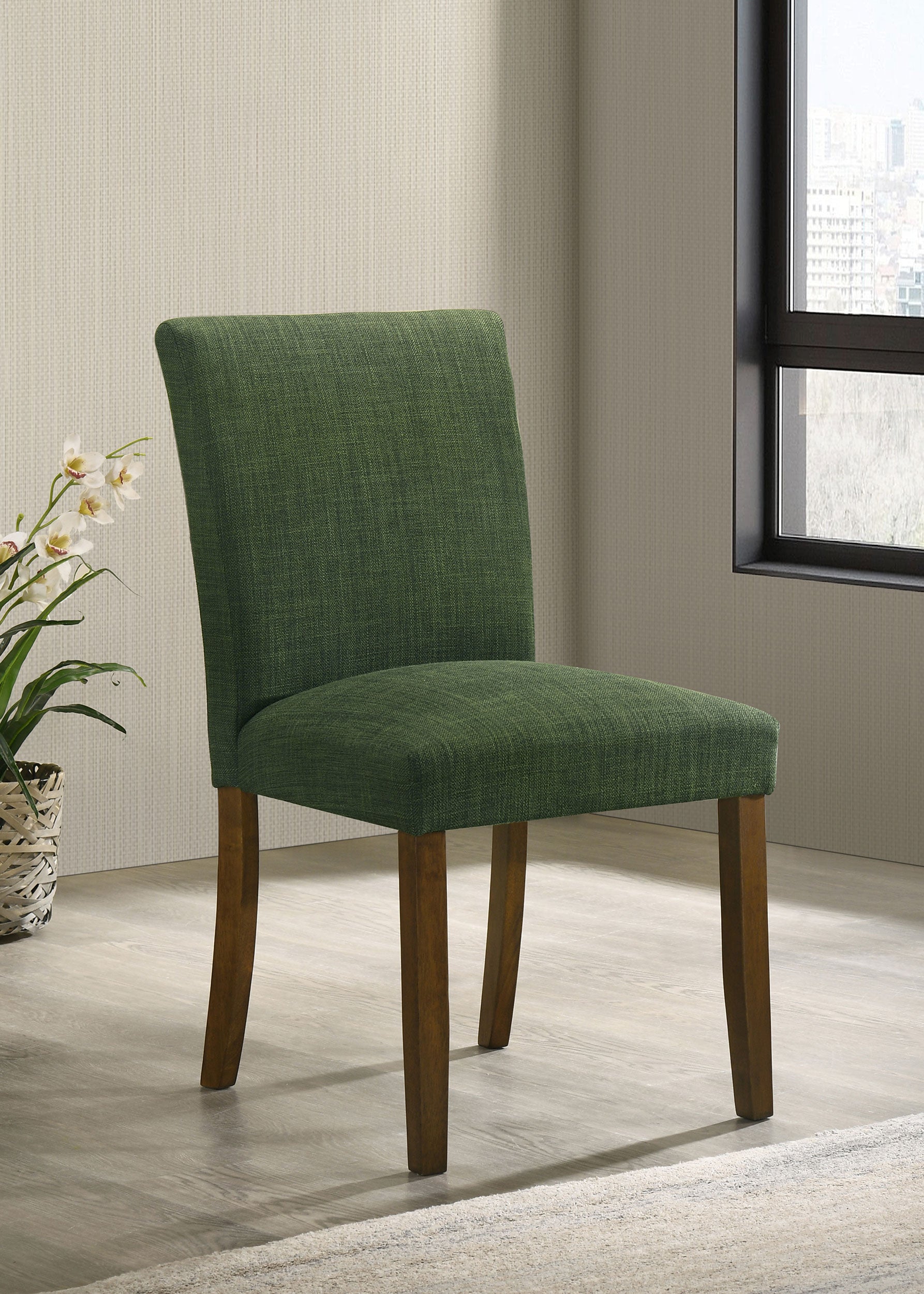 Paxton Upholstered Dining Side Chair Green (Set of 2) — view 2
