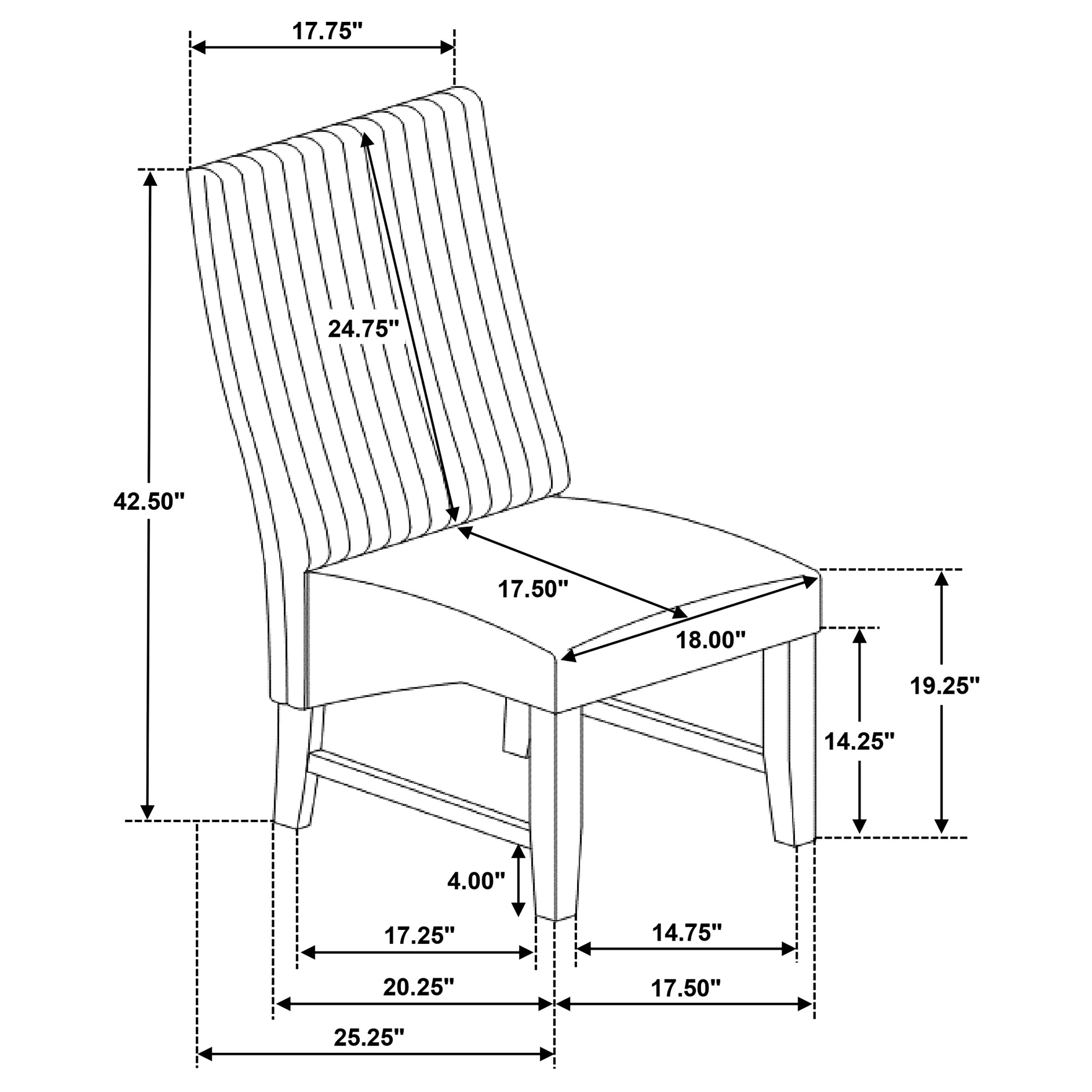 Barrand Upholstered Dining Side Chair Black (Set of 2) — view 13