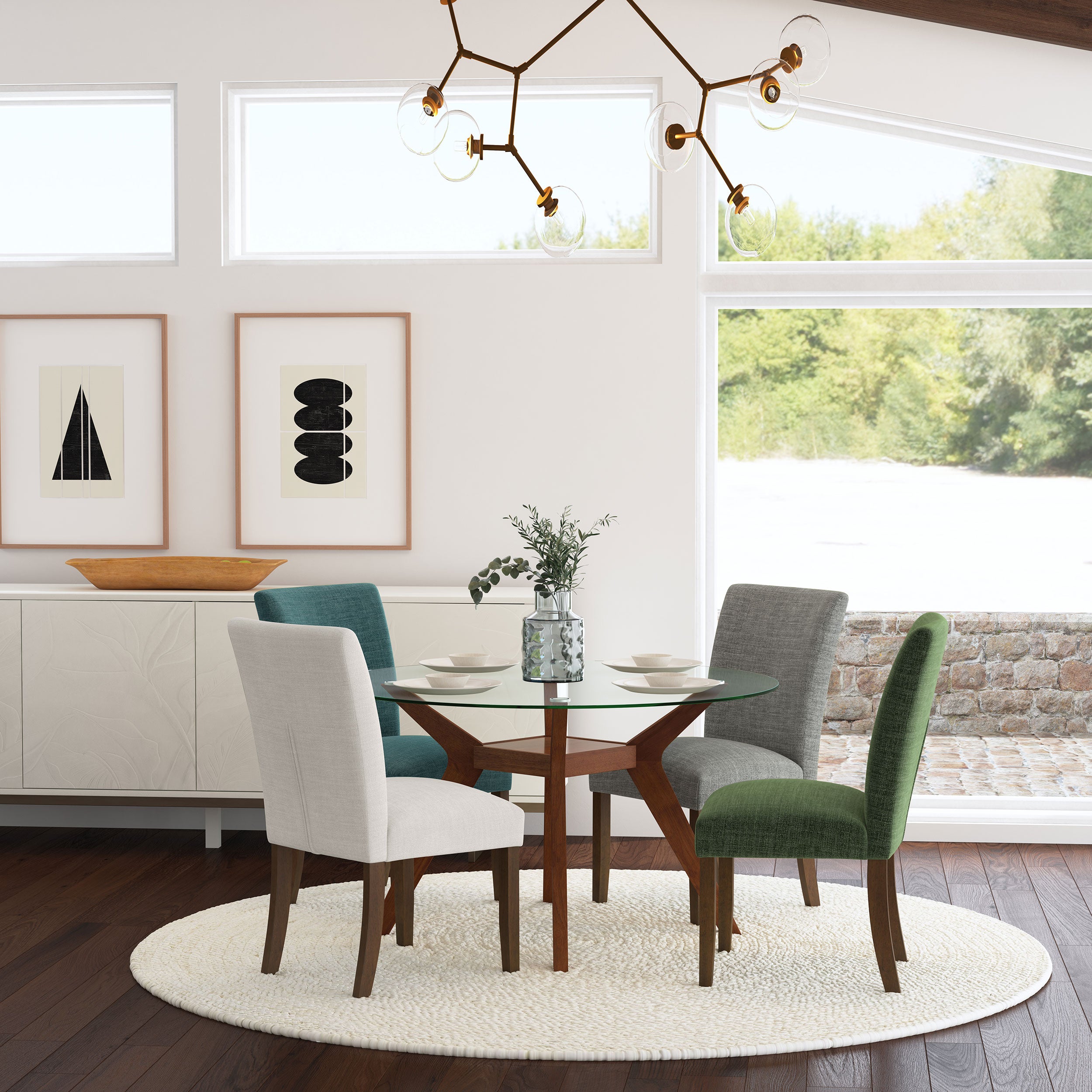 Paxton Upholstered Dining Side Chair Beige (Set of 2) — view 15