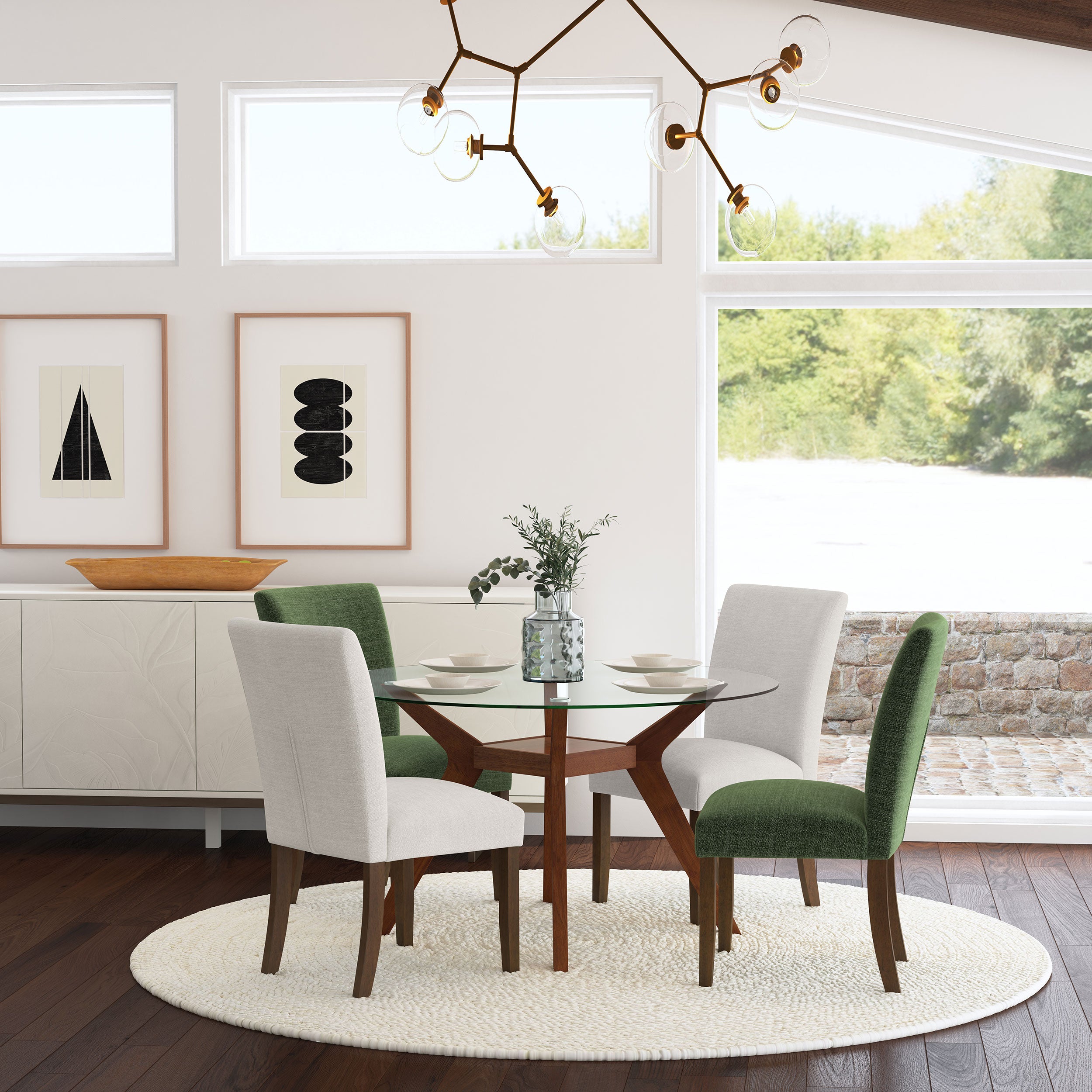 Paxton Upholstered Dining Side Chair Beige (Set of 2) — view 17