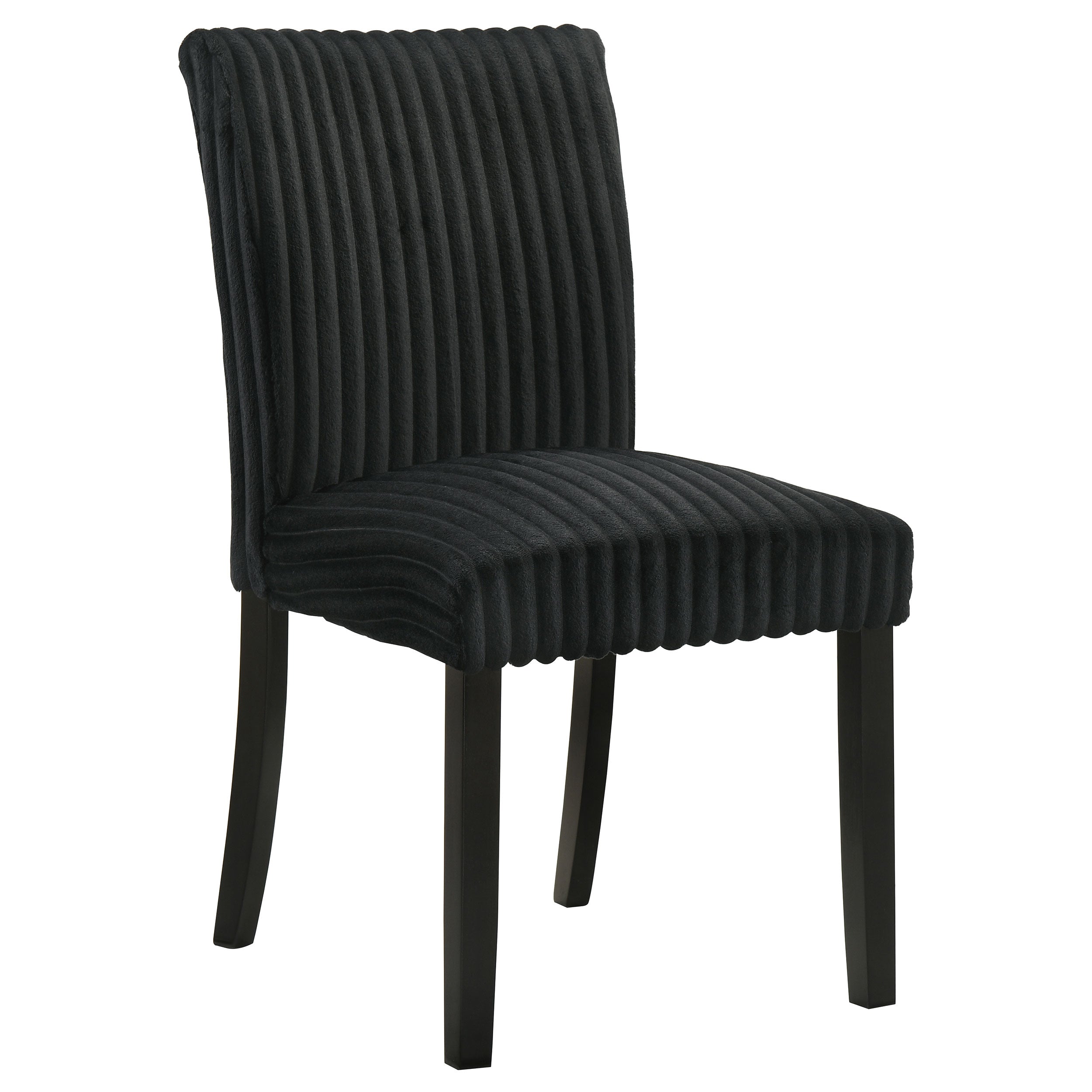 Dermott Upholstered Parson Dining Side Chair Black (Set of 2) — view 3