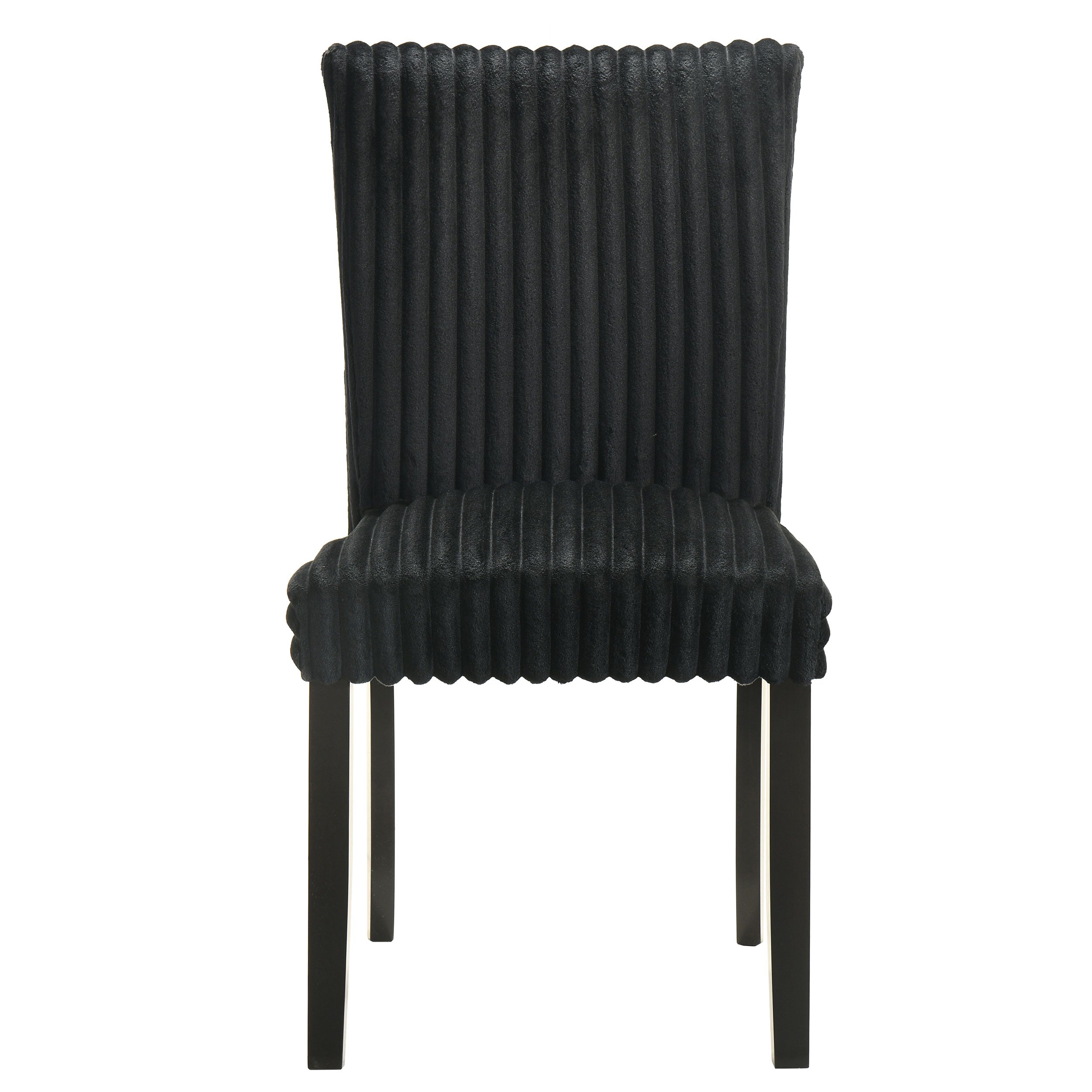 Dermott Upholstered Parson Dining Side Chair Black (Set of 2) — view 4