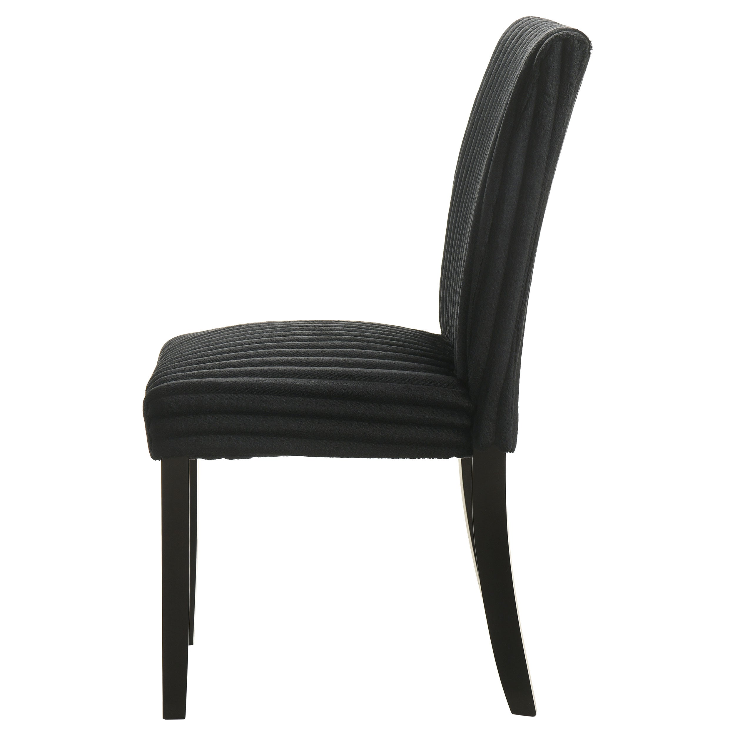 Dermott Upholstered Parson Dining Side Chair Black (Set of 2) — view 6