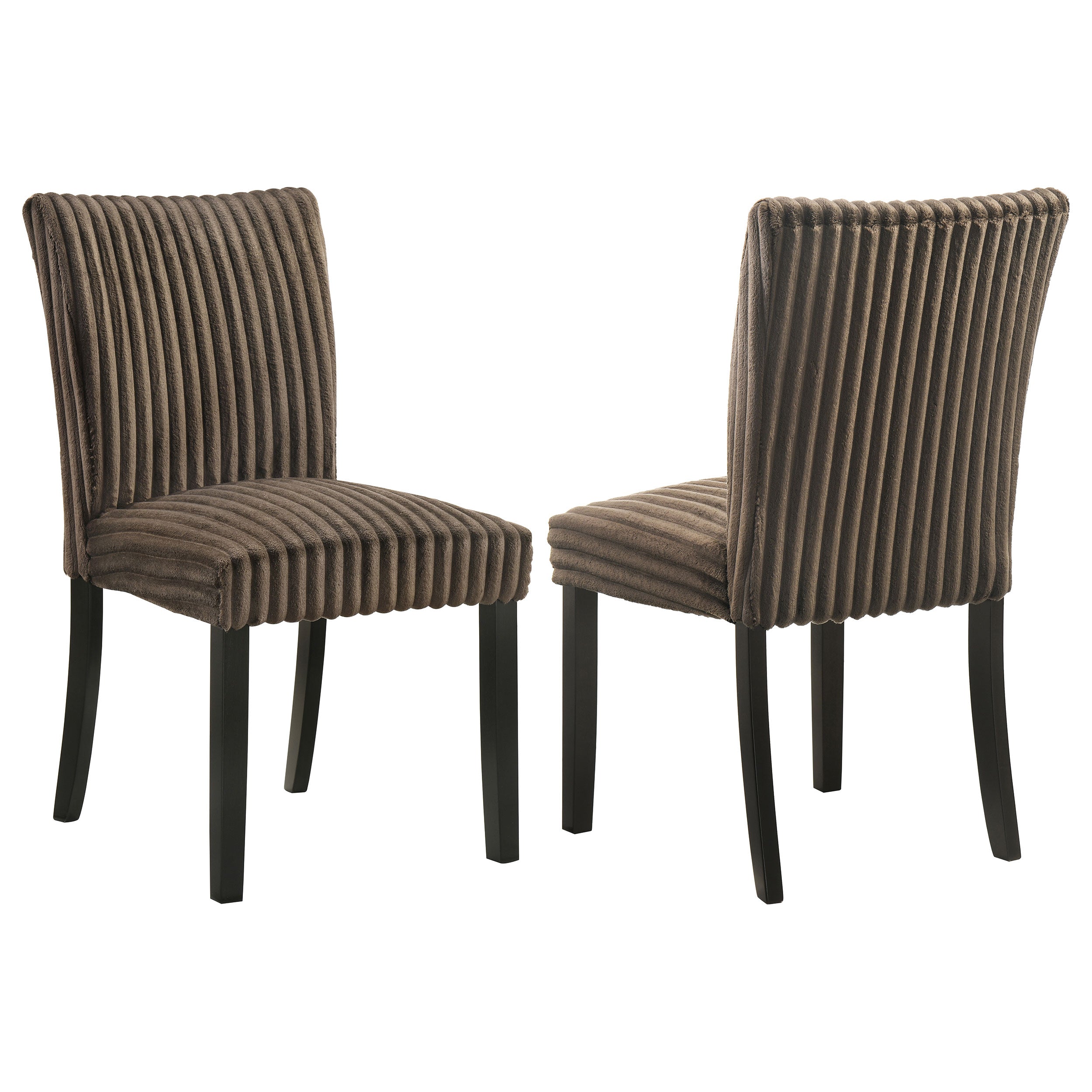 Dermott Upholstered Parson Dining Side Chair Chocolate (Set of 2) — view 1