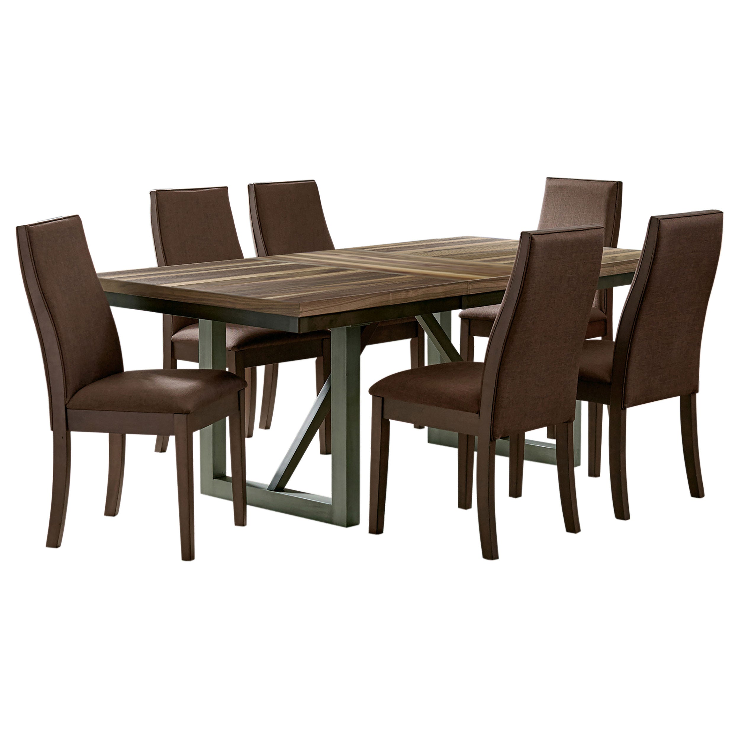 Spring Creek 7-piece Rectangular Dining Table Set Chocolate — view 2