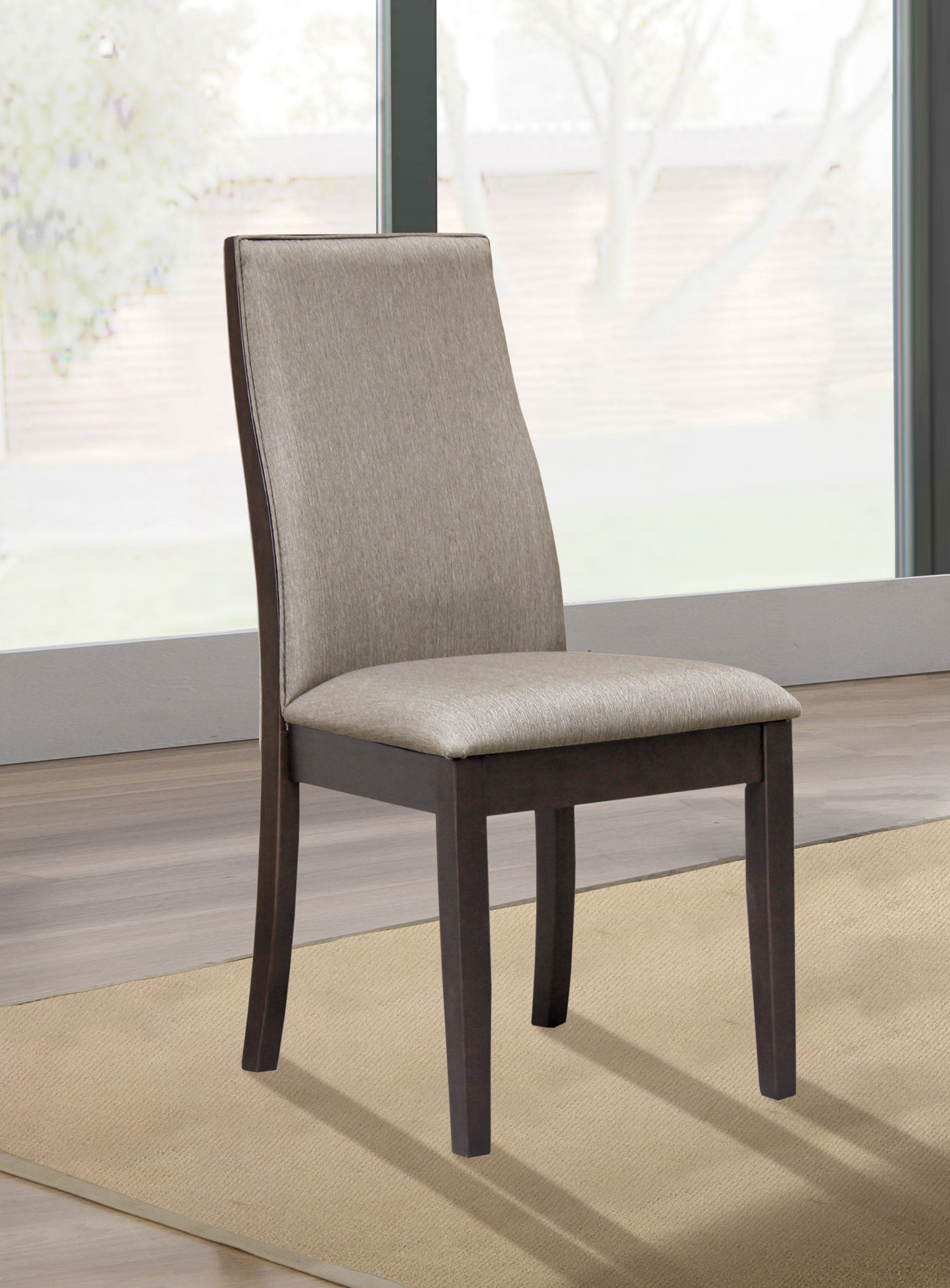 Spring Creek Upholstered Dining Chair Taupe (Set of 2) — view 2