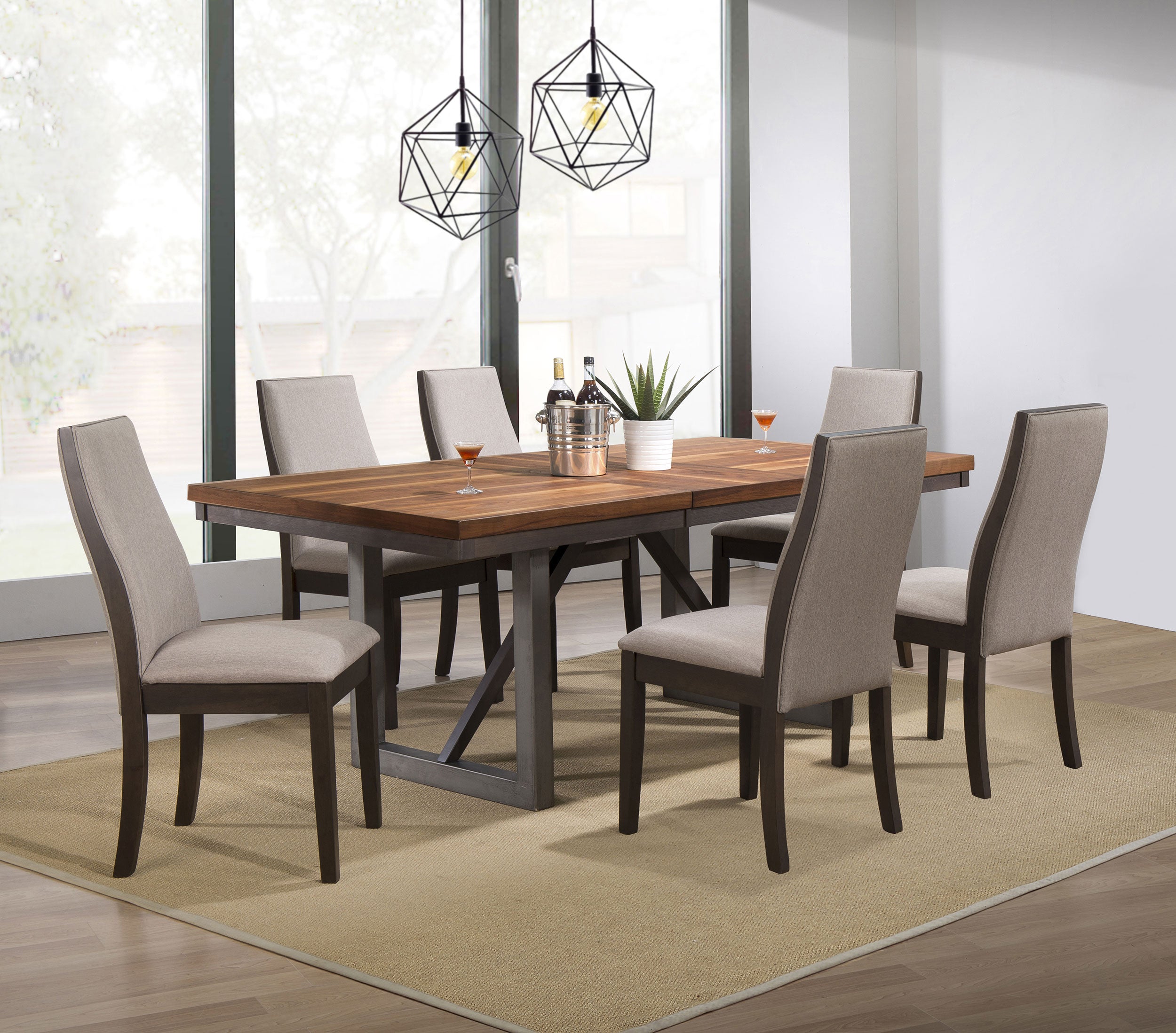 Spring Creek Upholstered Dining Chair Taupe (Set of 2) — view 11