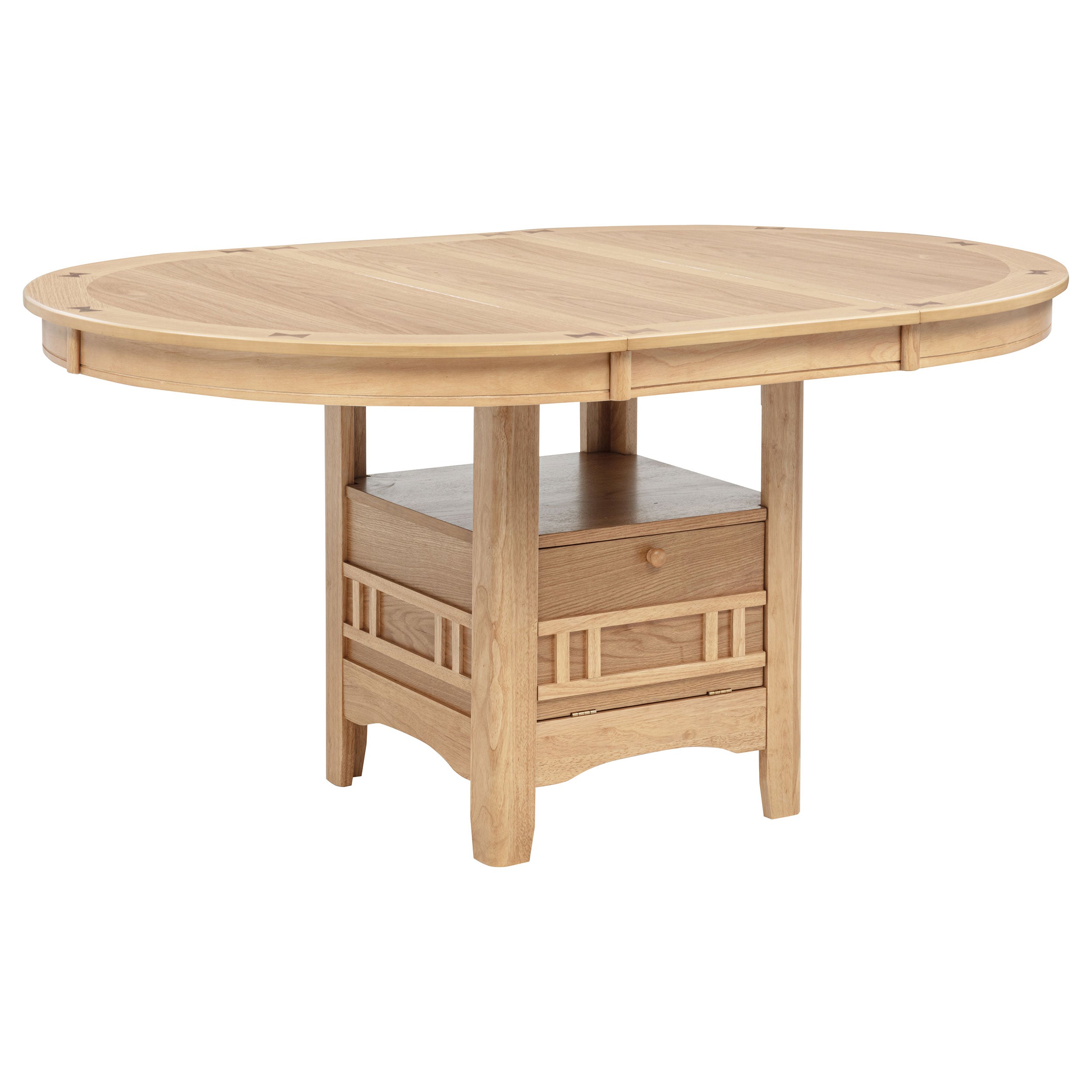 Lavon Oval 60-inch Wood Extension Leaf Dining Table Light Oak — view 3