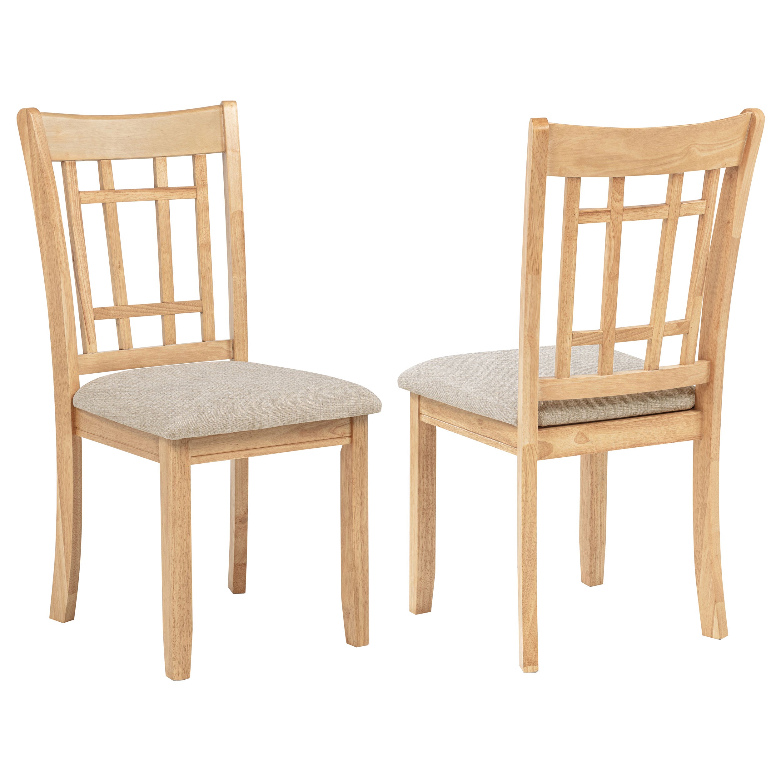 Lavon Wood Dining Side Chair Linen and Light Oak (Set of 2) — view 1