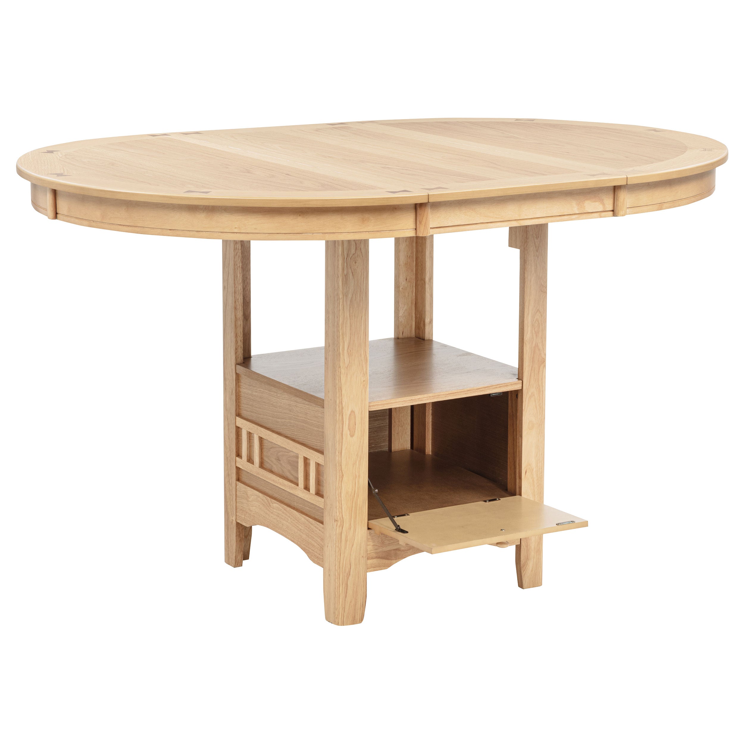 Lavon 5-piece Oval Counter Height Dining Set Light Oak — view 4