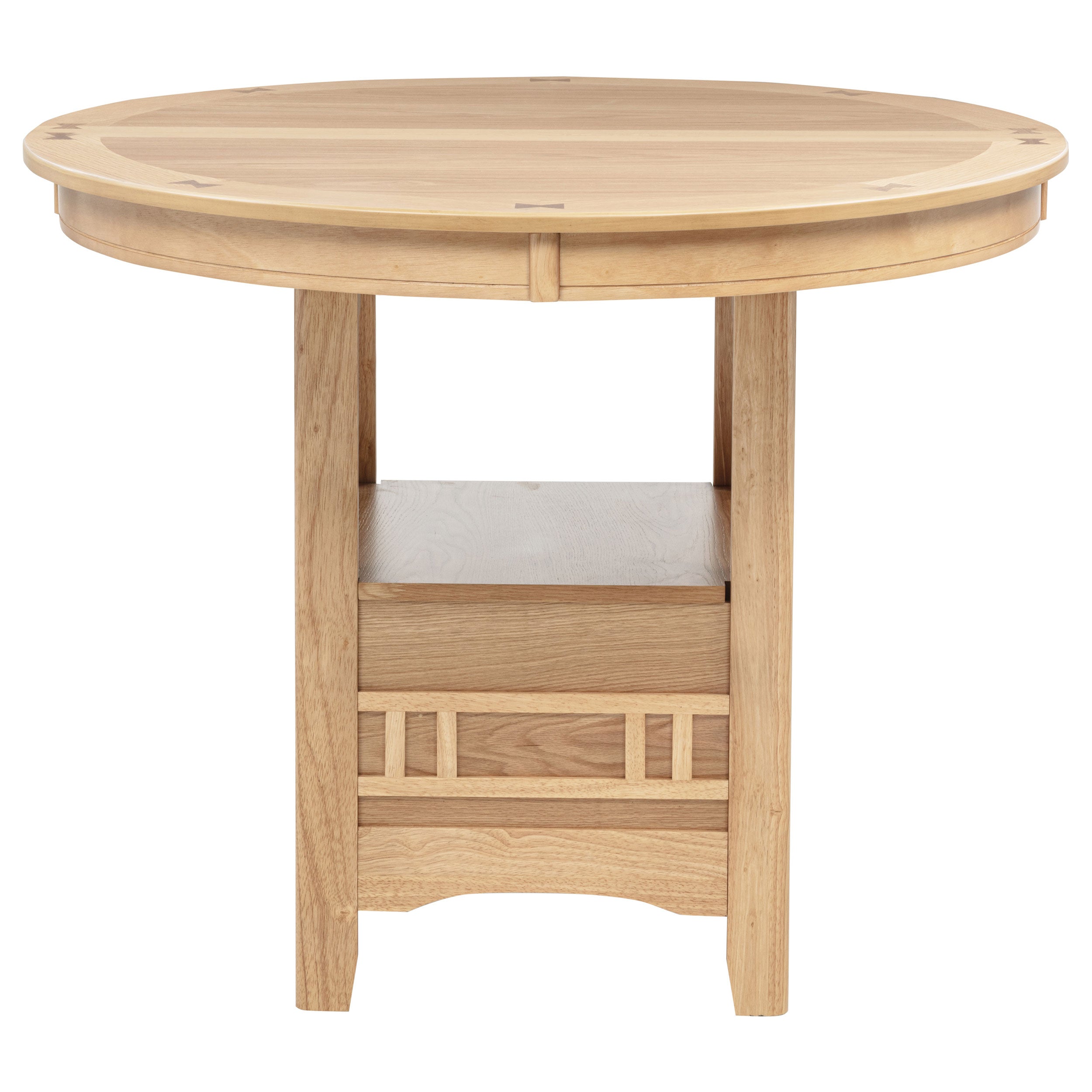 Lavon Oval 60-inch Counter Height Extension Dining Table Light Oak — view 8