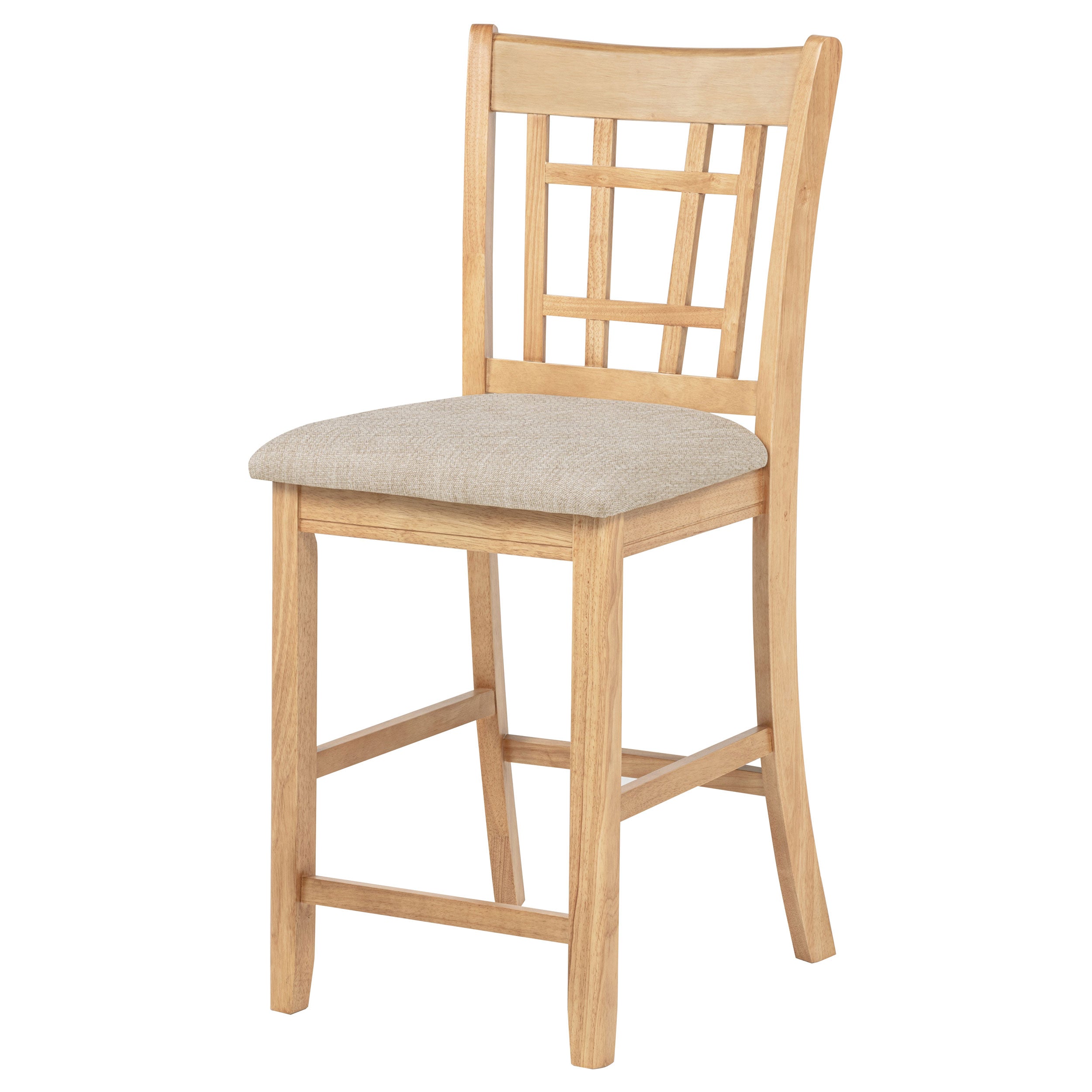Lavon Wood Counter Height Dining Chair Linen and Light Oak (Set of 2) — view 5