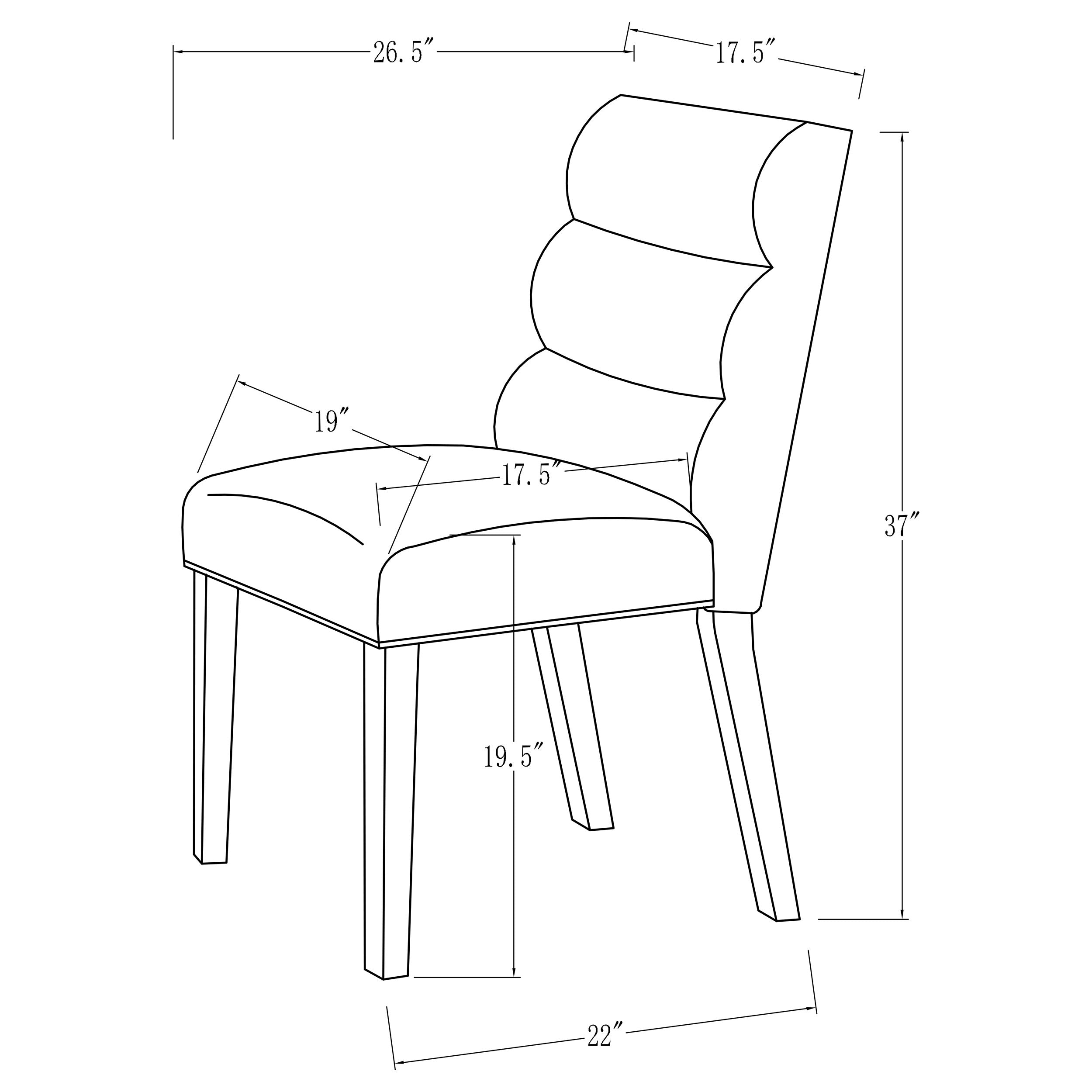 Carla Velvet Upholstered Dining Side Chair Stone (Set of 2) — view 12