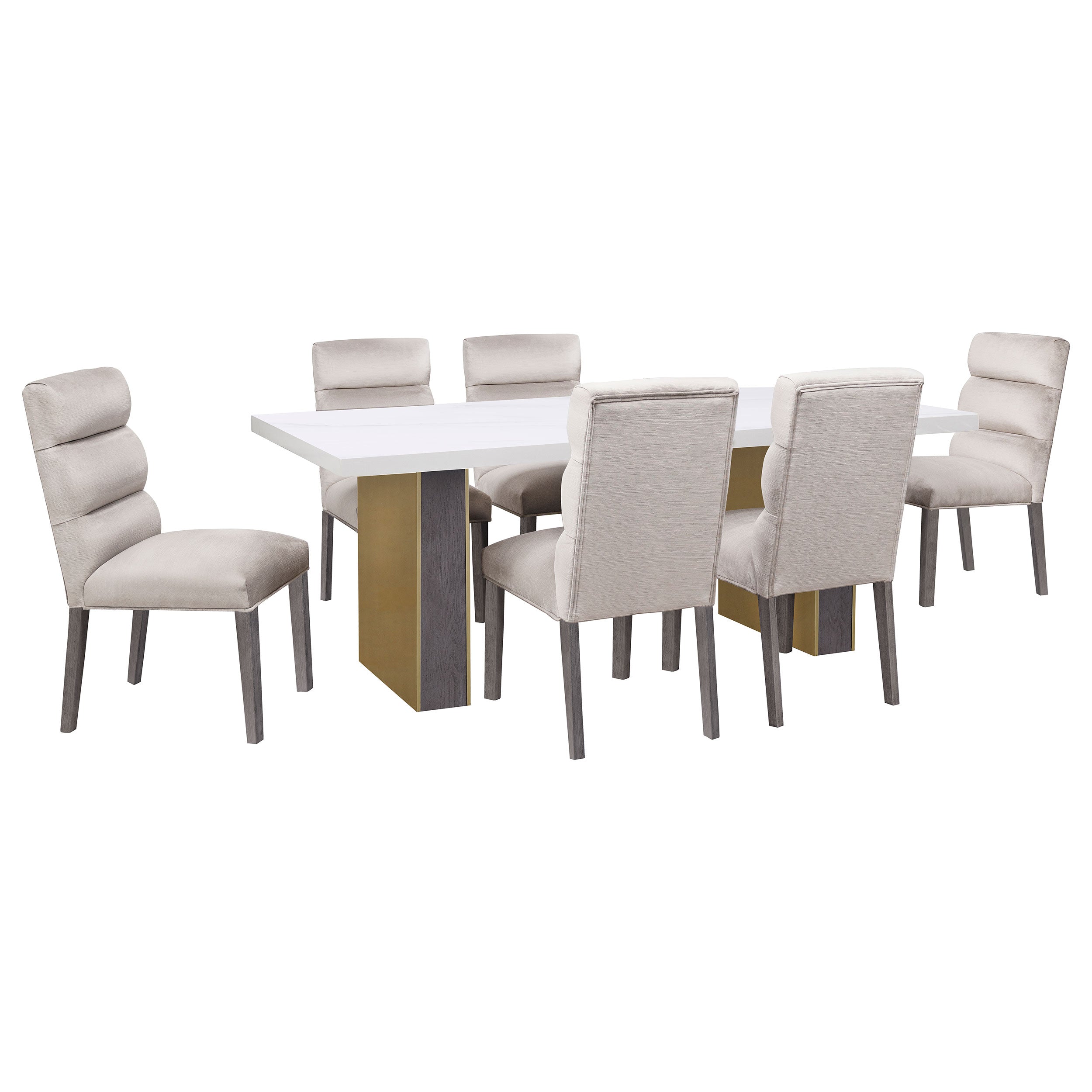 Carla Velvet Upholstered Dining Side Chair Stone (Set of 2) — view 15
