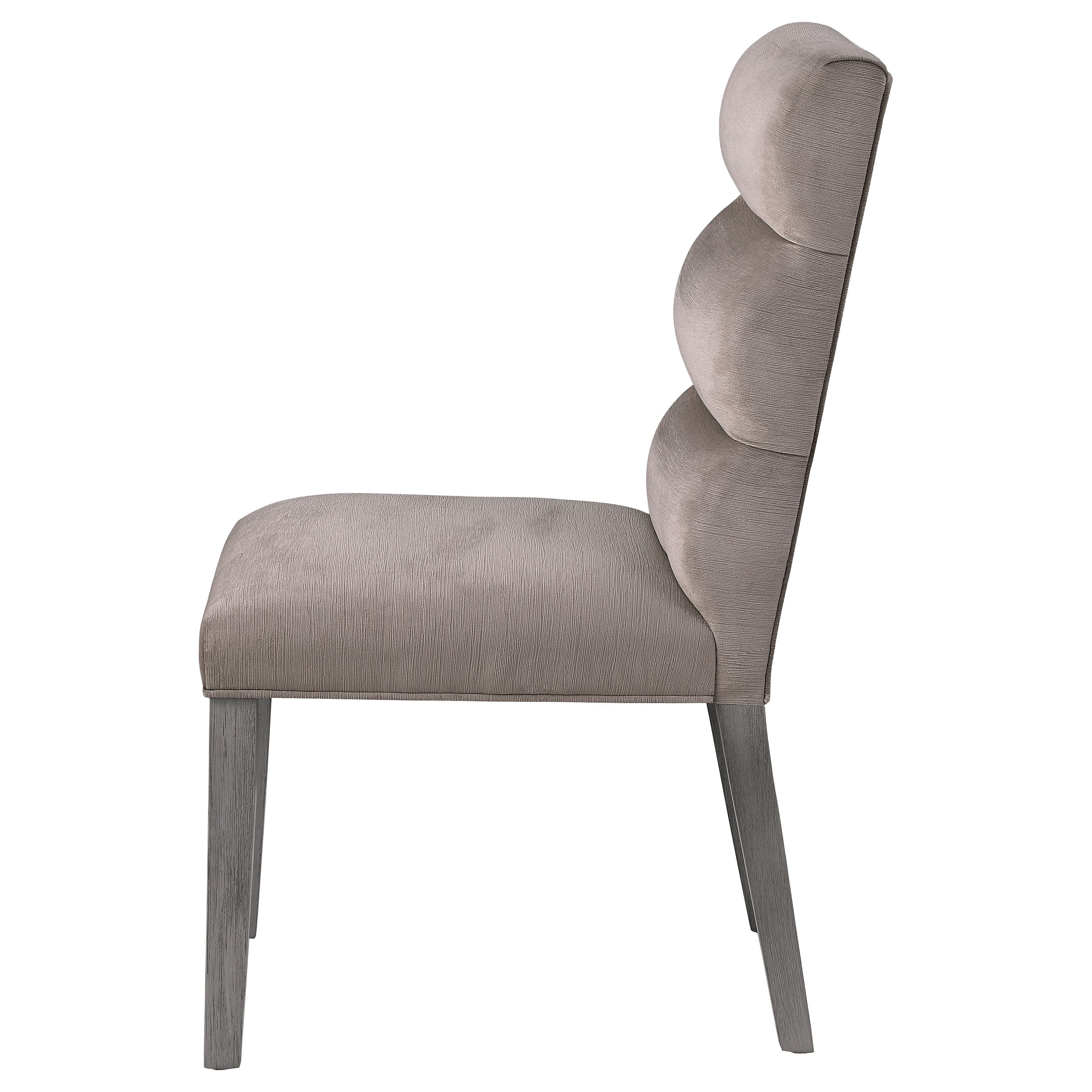 Carla Velvet Upholstered Dining Side Chair Ash (Set of 2) — view 6