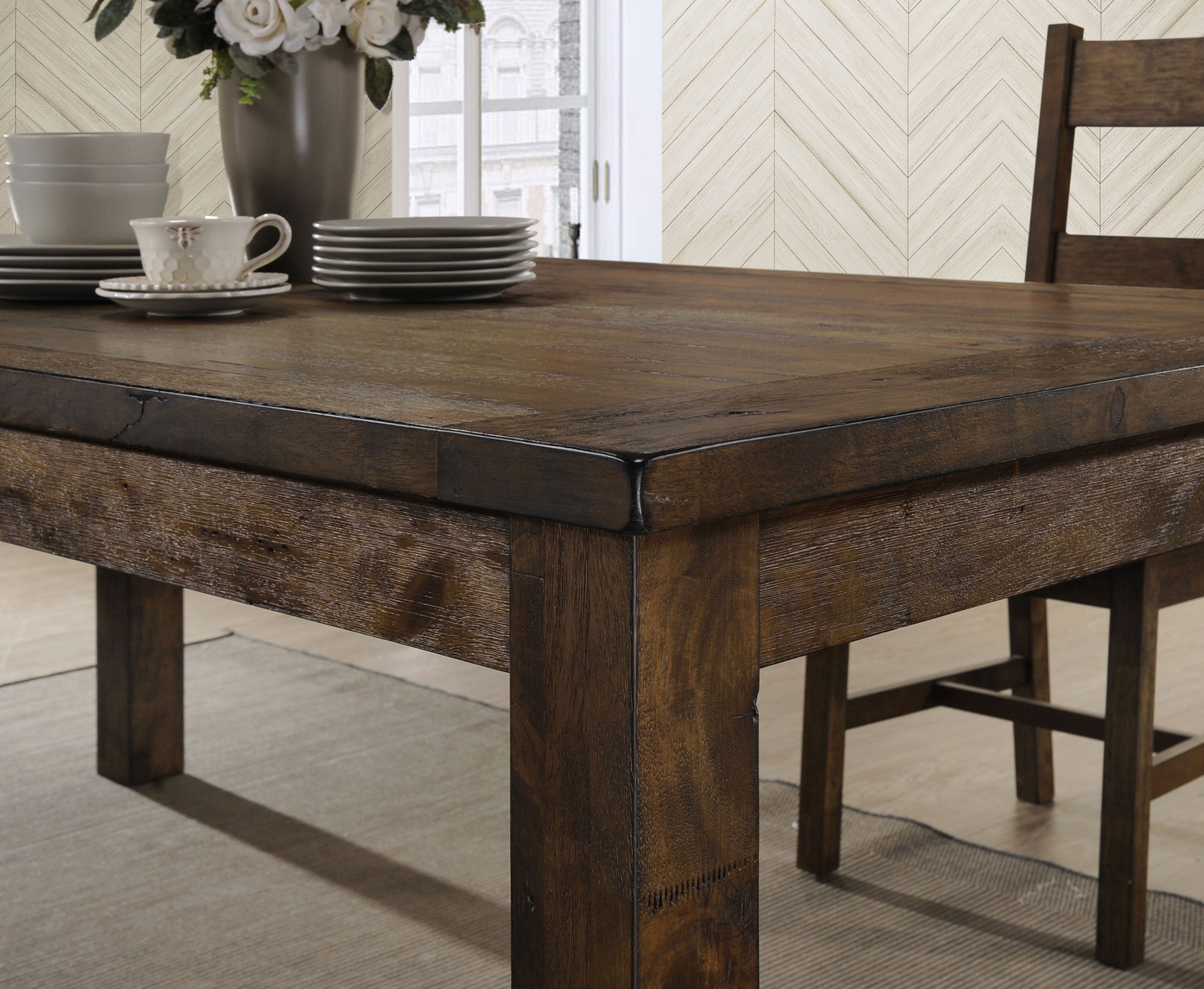 Coleman 9-piece Rectangular Dining Set Rustic Golden Brown — view 5