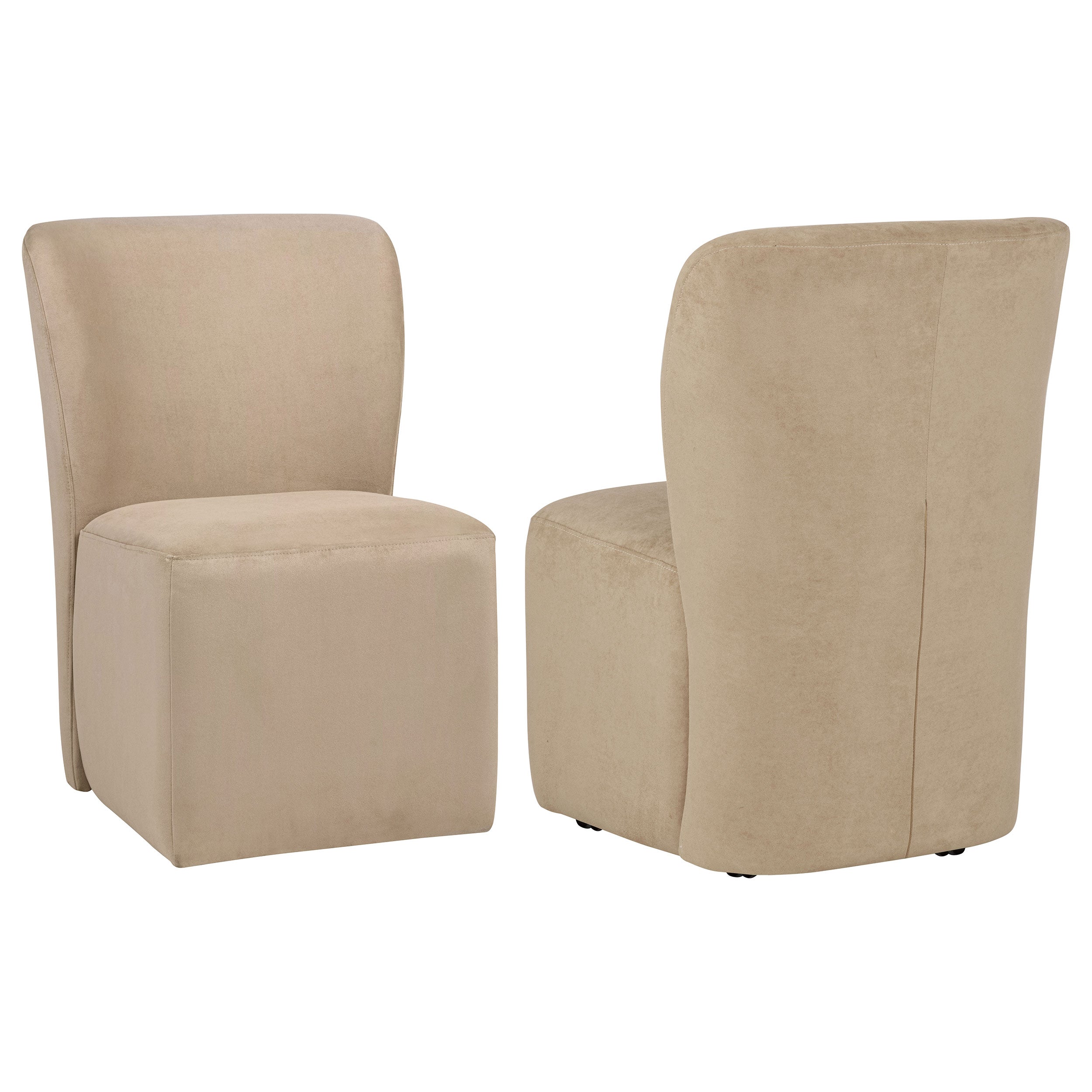 Jaelynn Upholstered Parsons Dining Side Chair Tan (Set of 2) — view 1