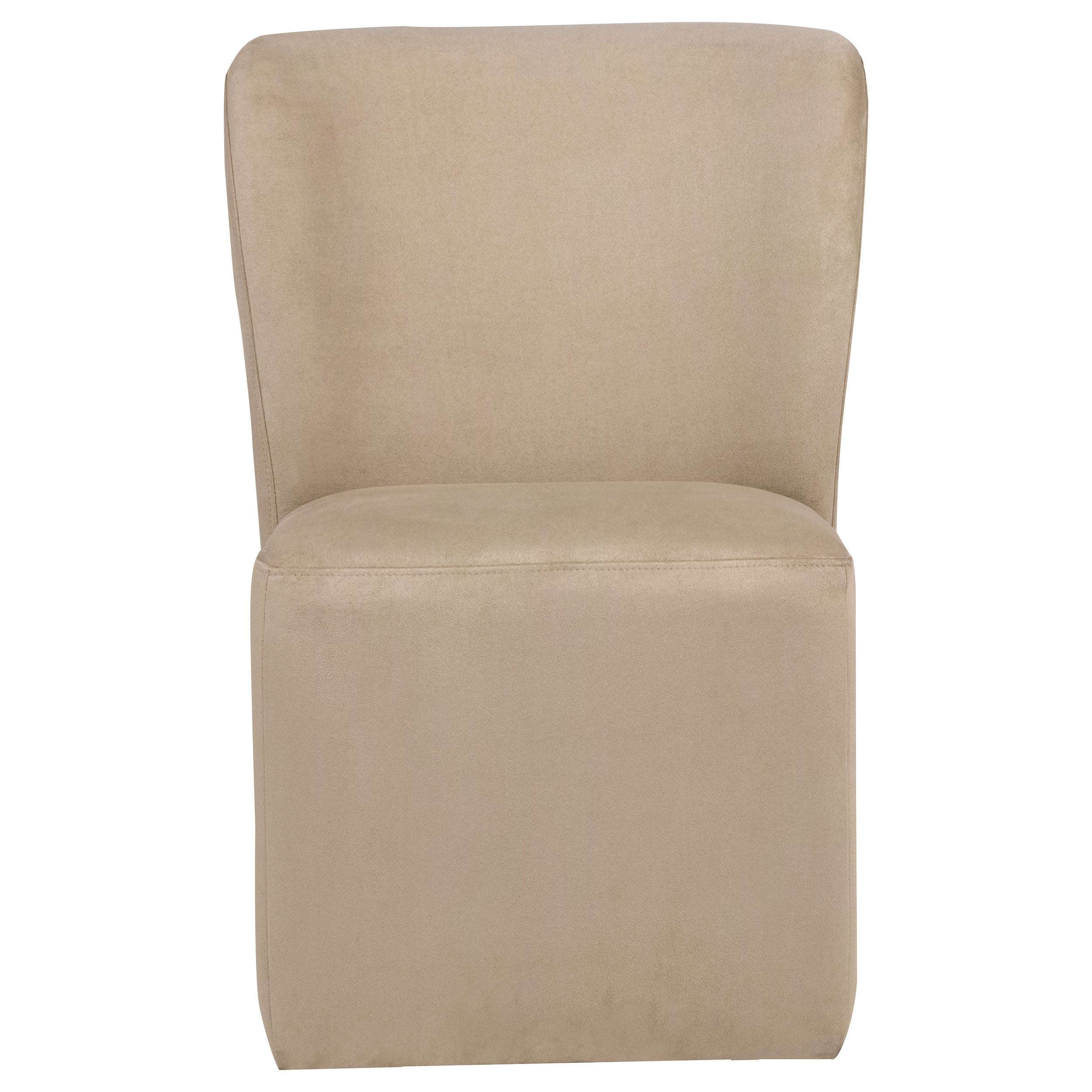 Jaelynn Upholstered Parsons Dining Side Chair Tan (Set of 2) — view 3