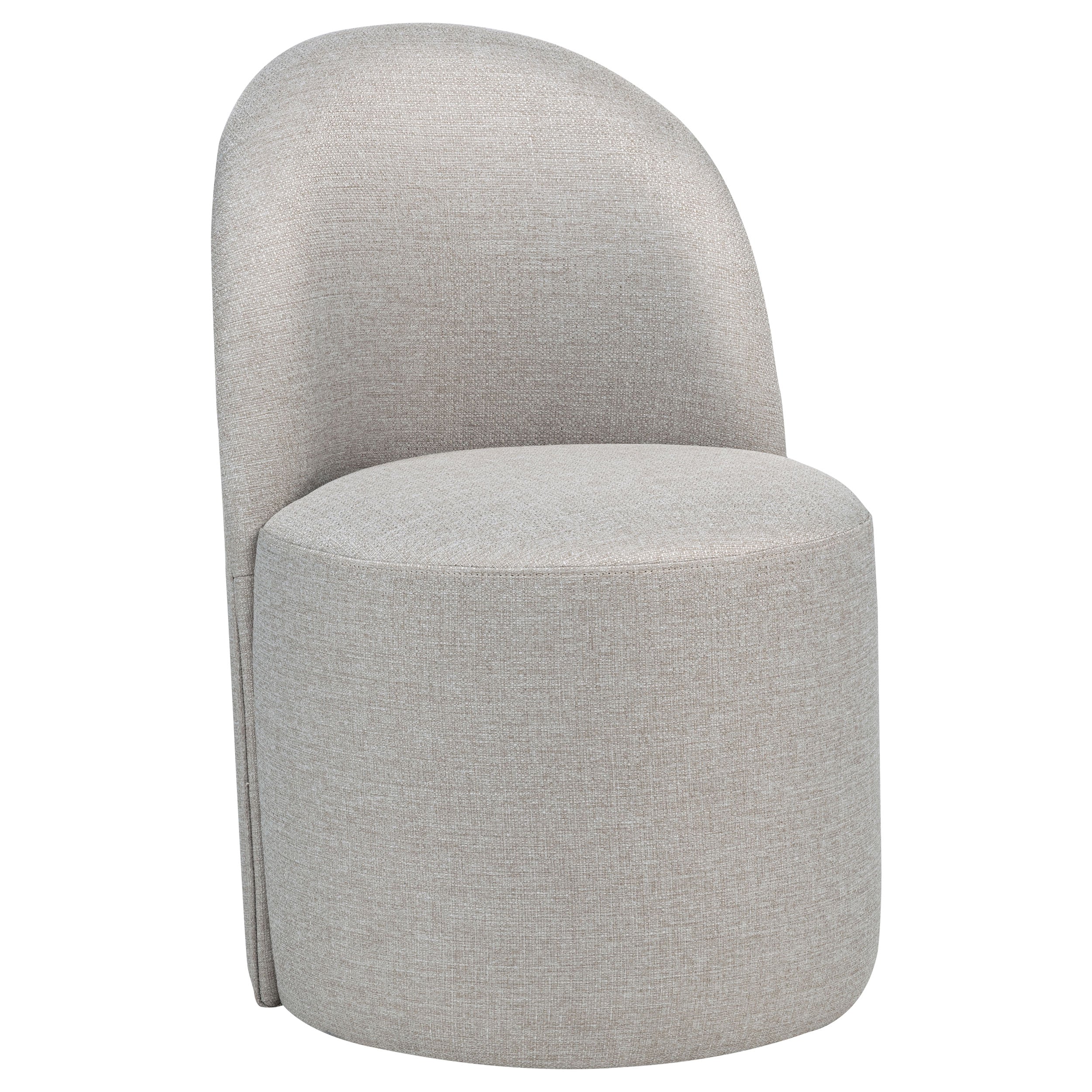 Aubrey Upholstered Barrel Dining Side Chair Beige (Set of 2) — view 1
