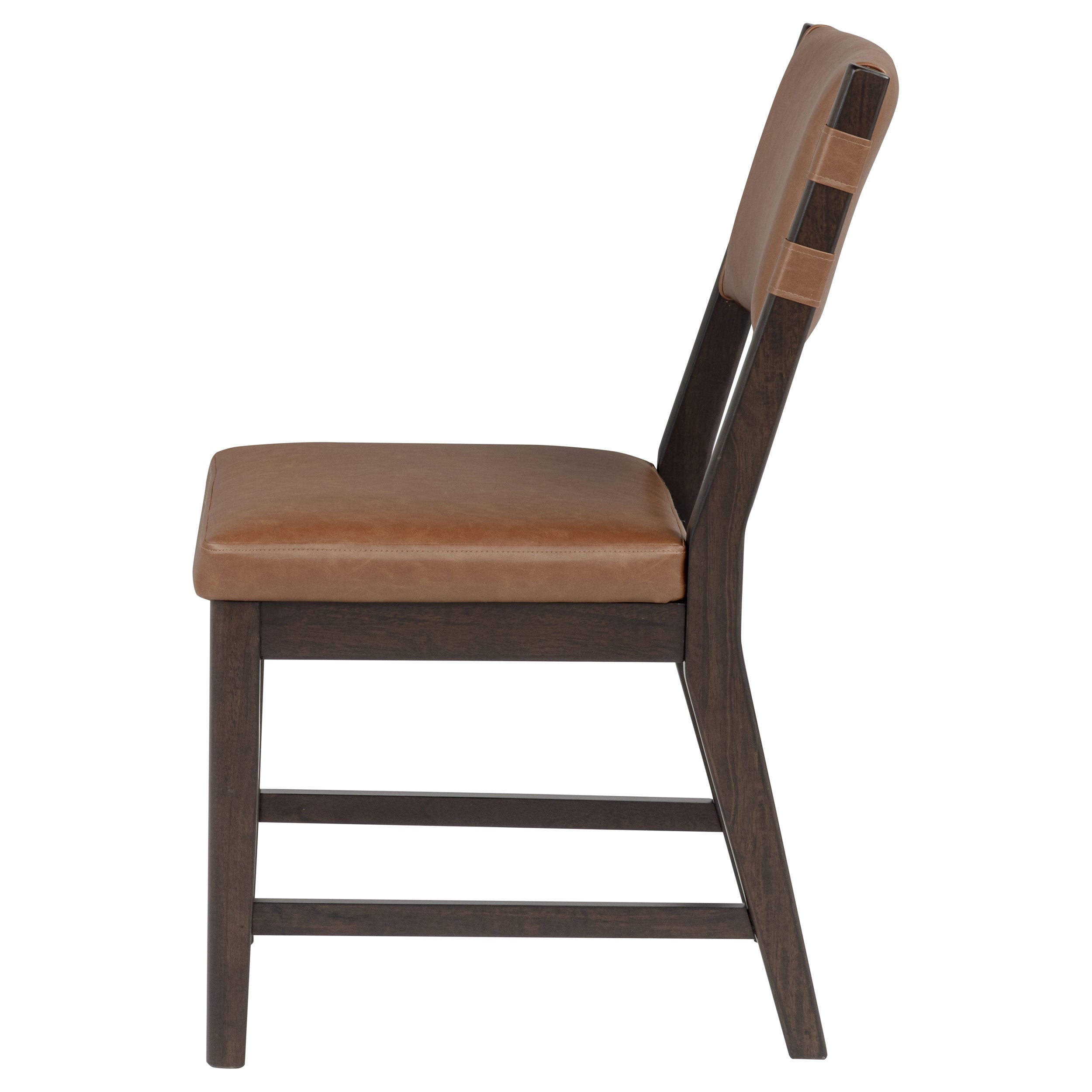 Tegan Faux Leather Upholstered Dining Side Chair Cognac (Set of 2) — view 5