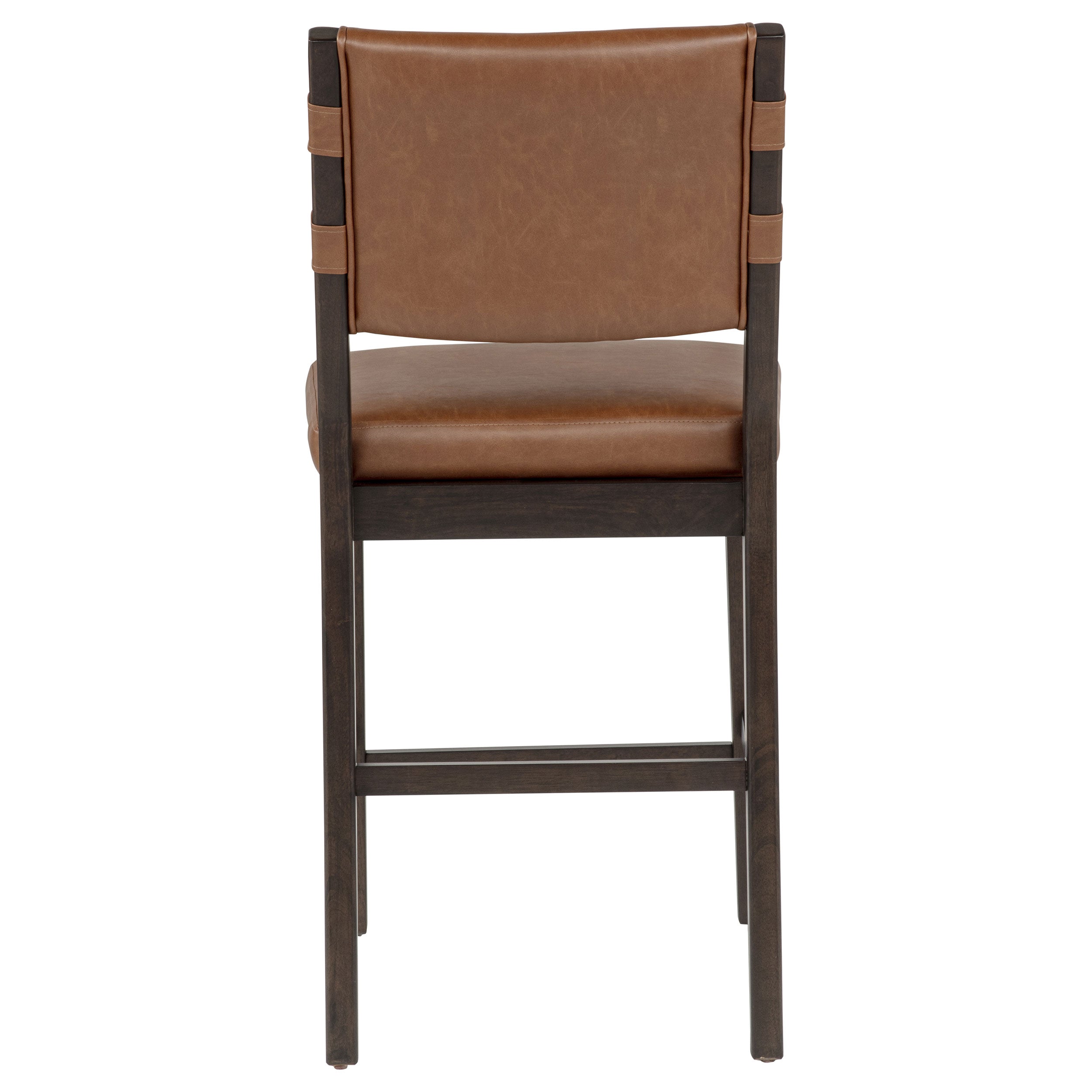 Tegan Faux Leather Upholstered Counter Height Chair Cognac (Set of 2) — view 7