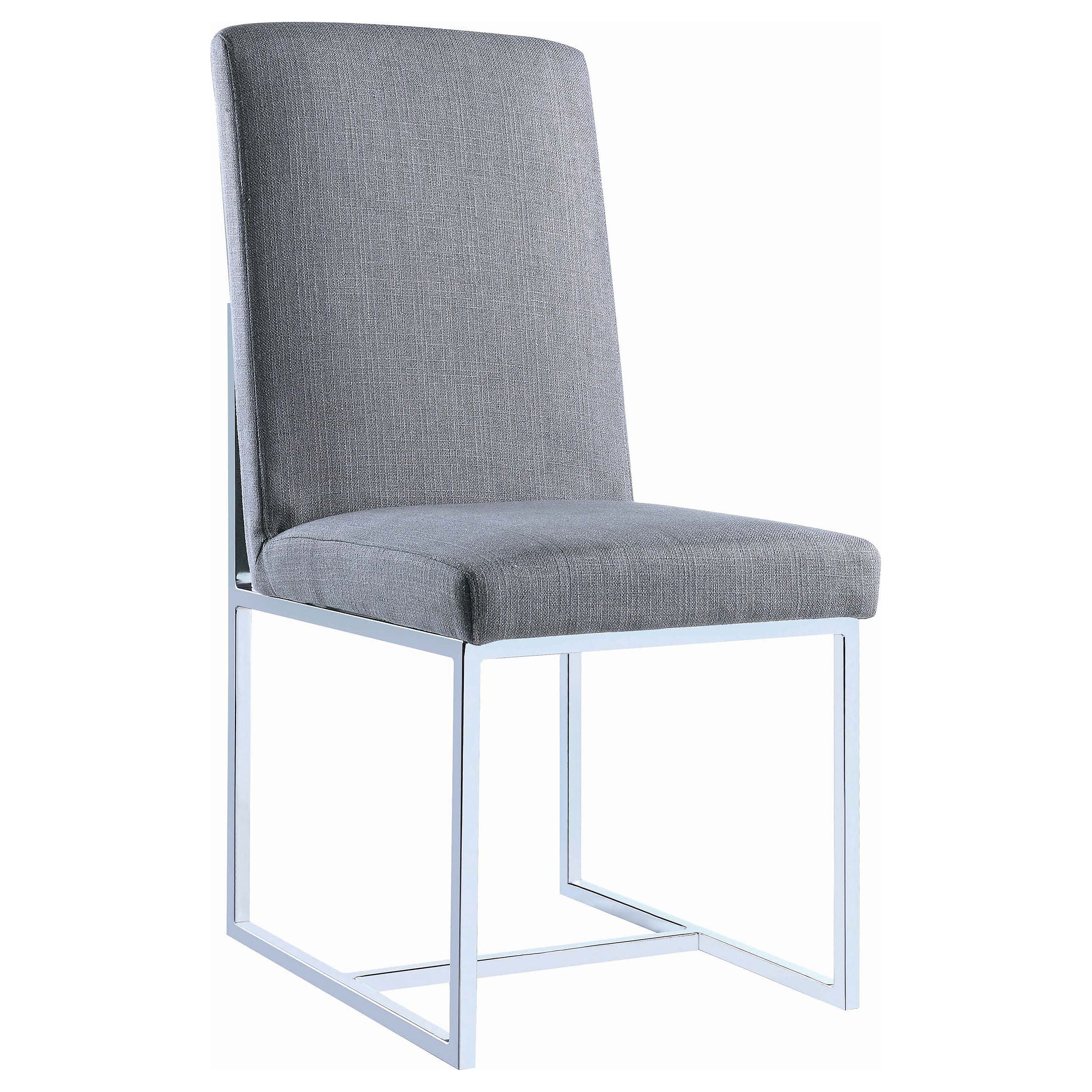 Mackinnon Upholstered Dining Side Chair Grey (Set of 2) — view 3