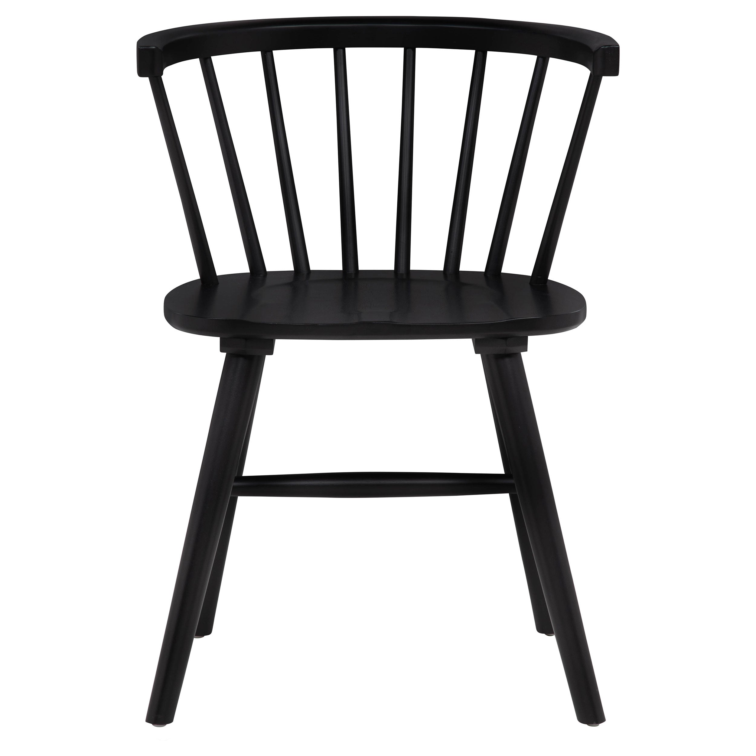 Jeffries Windsor Wood Dining Side Chair Black (Set of 2) — view 4