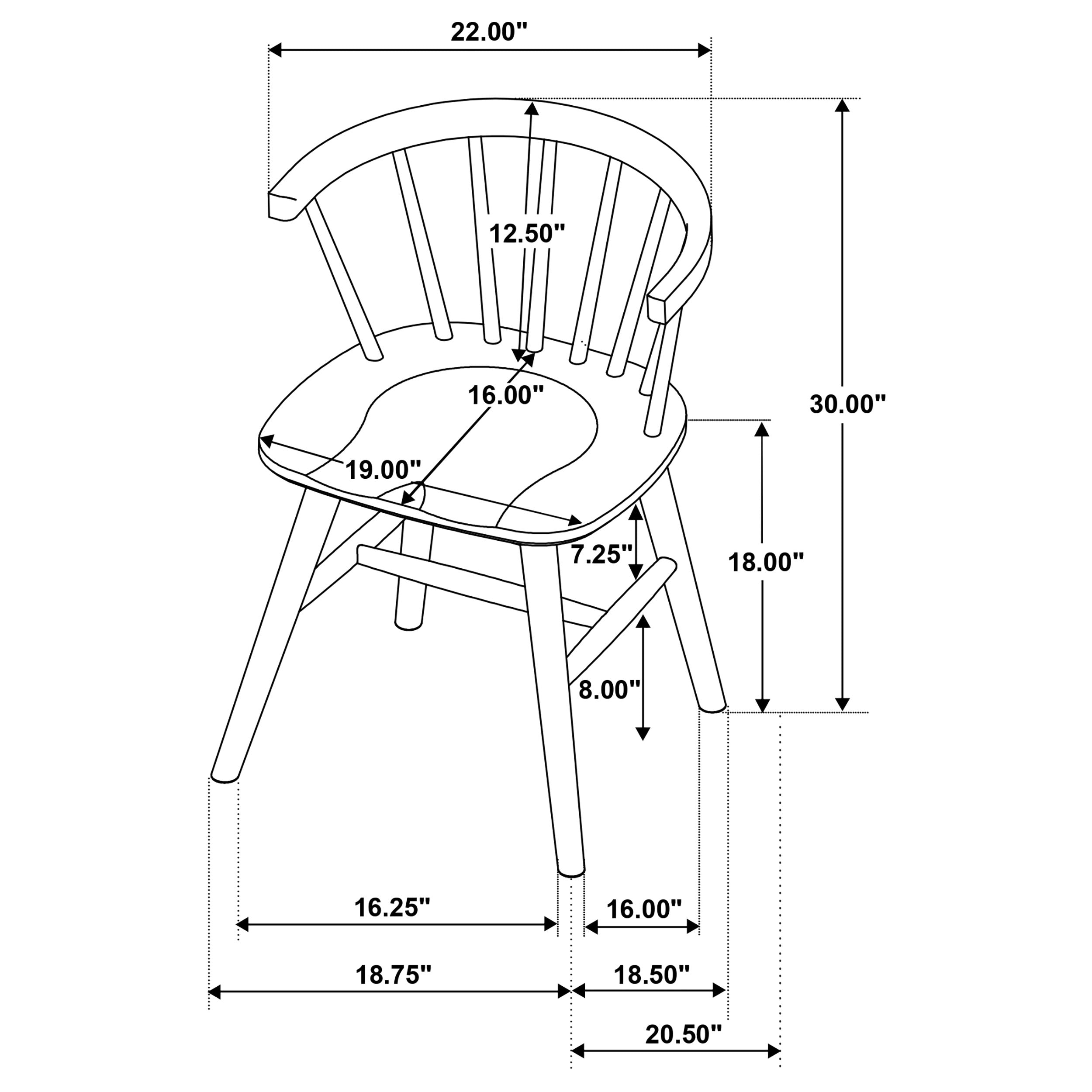 Jeffries Windsor Wood Dining Side Chair Black (Set of 2) — view 12