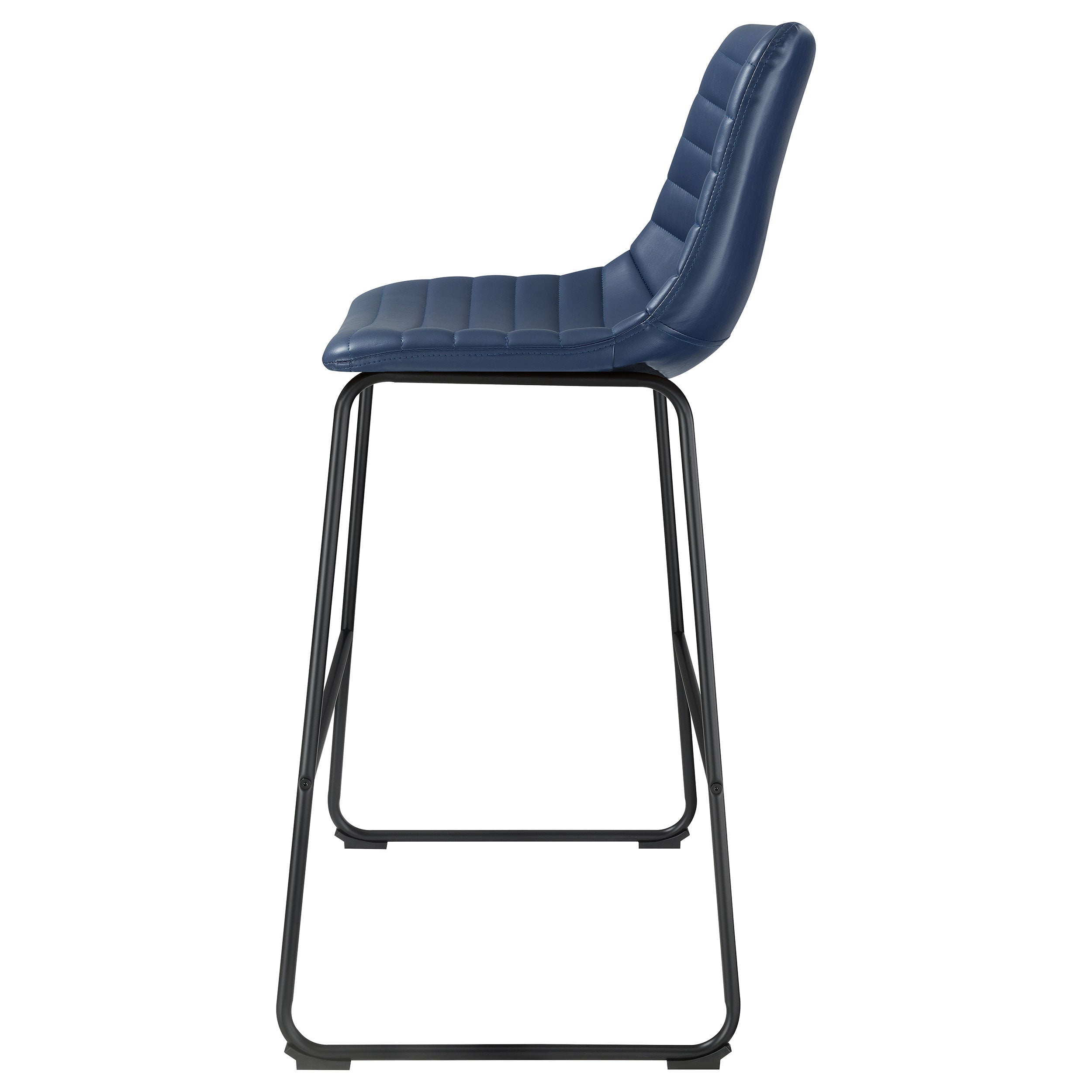 Zuni Faux Leather Upholstered Bar Chair Blue (Set of 2) — view 6