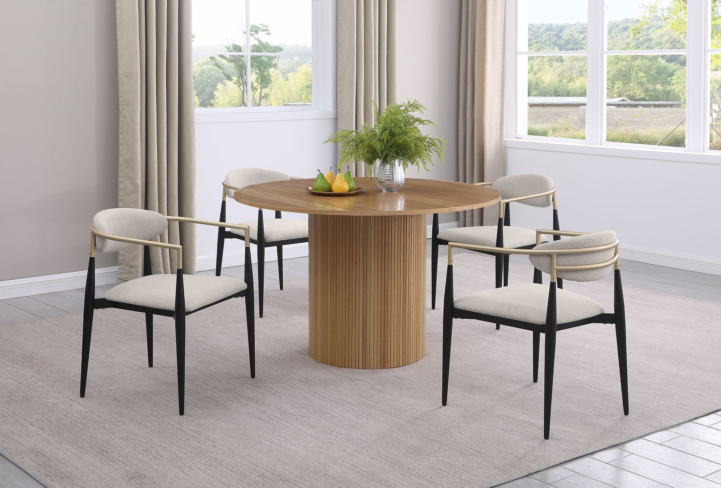Bradbury Round 48-inch Wood Top Dining Table Natural — view 6